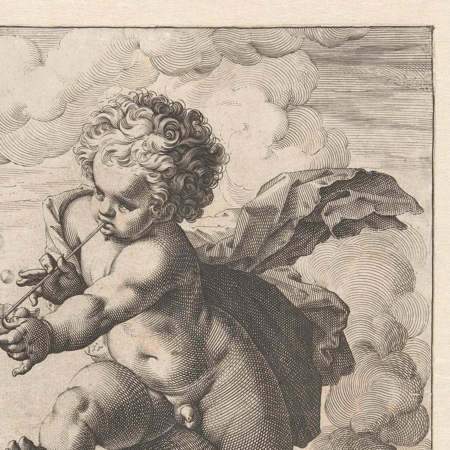 detail of the drawing reproduction from the top right corner