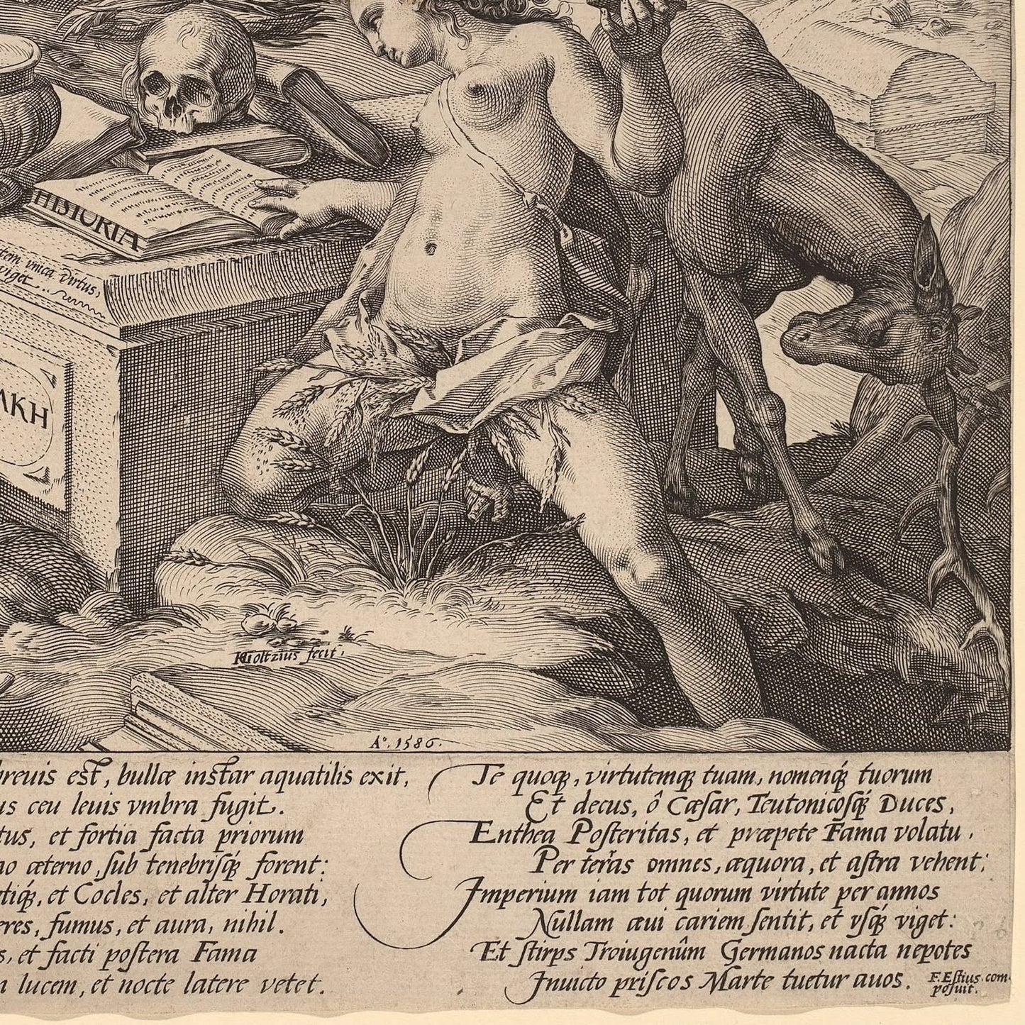 detail of the drawing reproduction from the bottom right corner