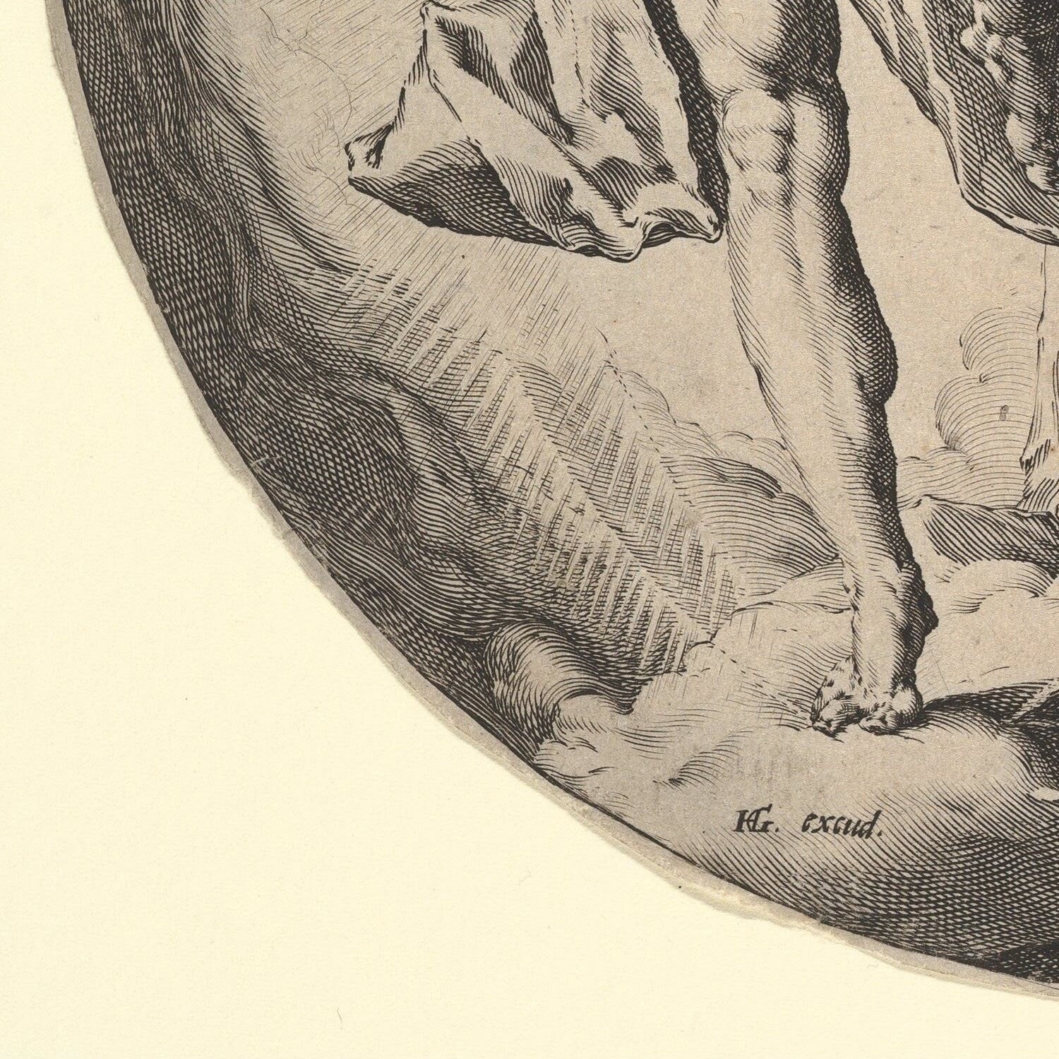 detail of the drawing reproduction from the bottom left corner