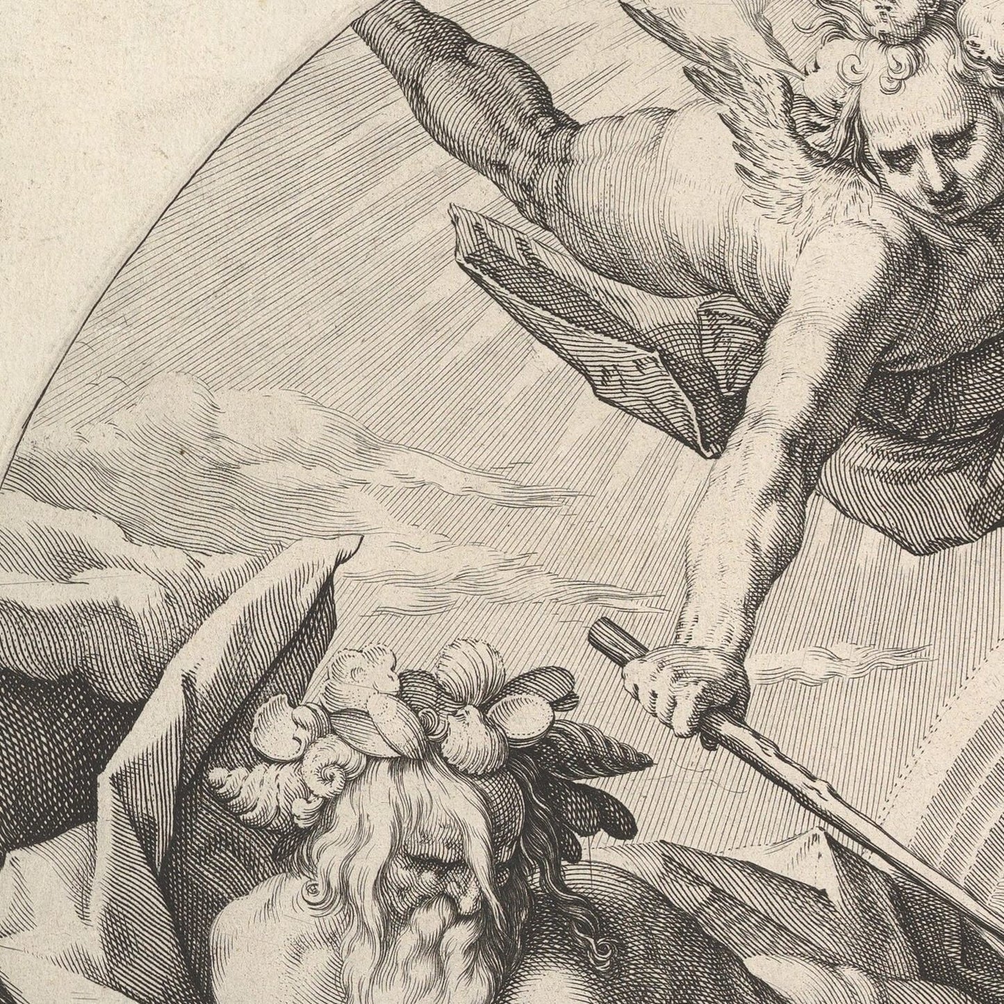 detail of the drawing reproduction from the centre left