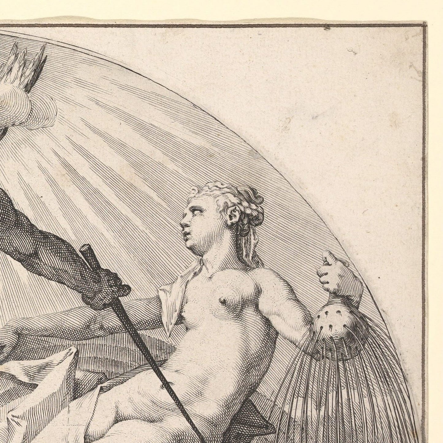 detail of the drawing reproduction from the top right corner