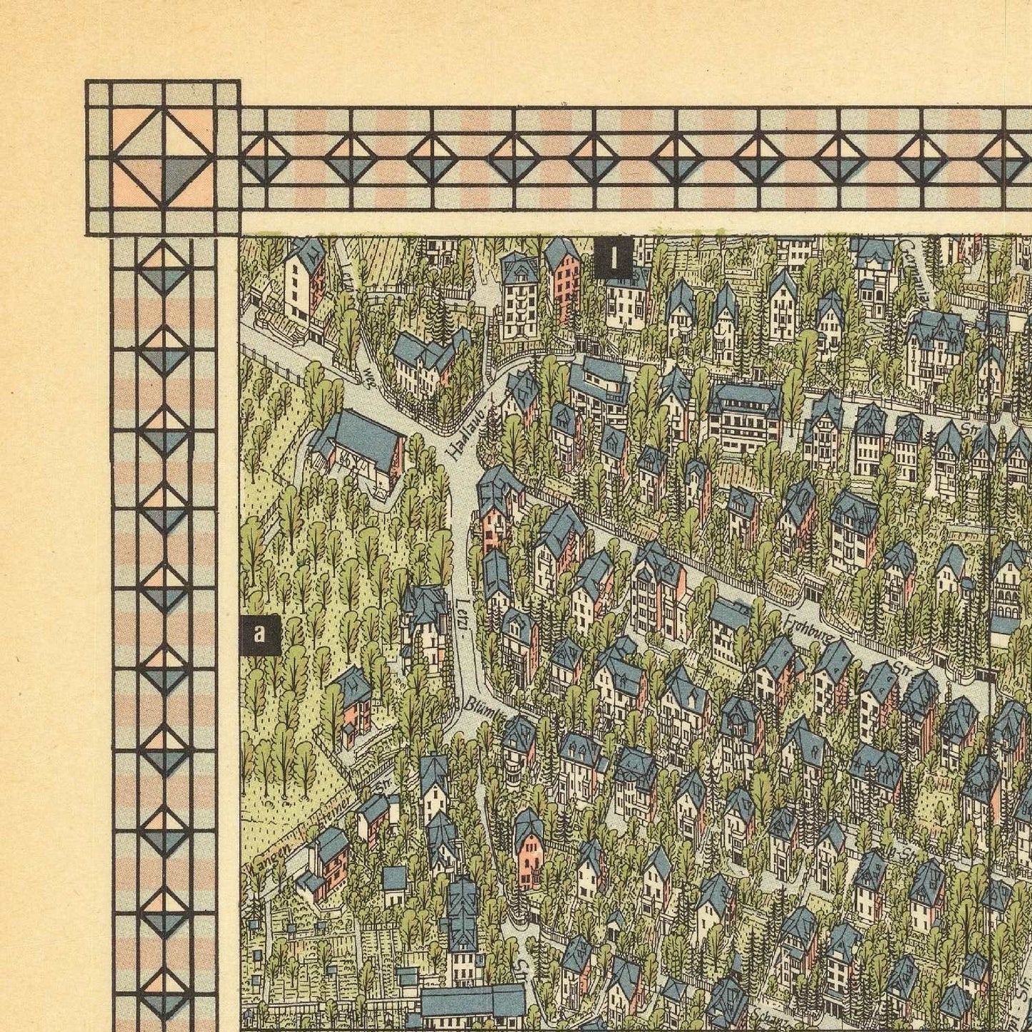 detail of the map from the top left corner