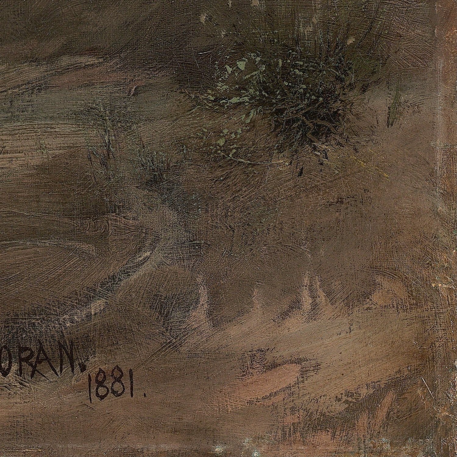 detail of the fine art reproduction from the bottom right corner