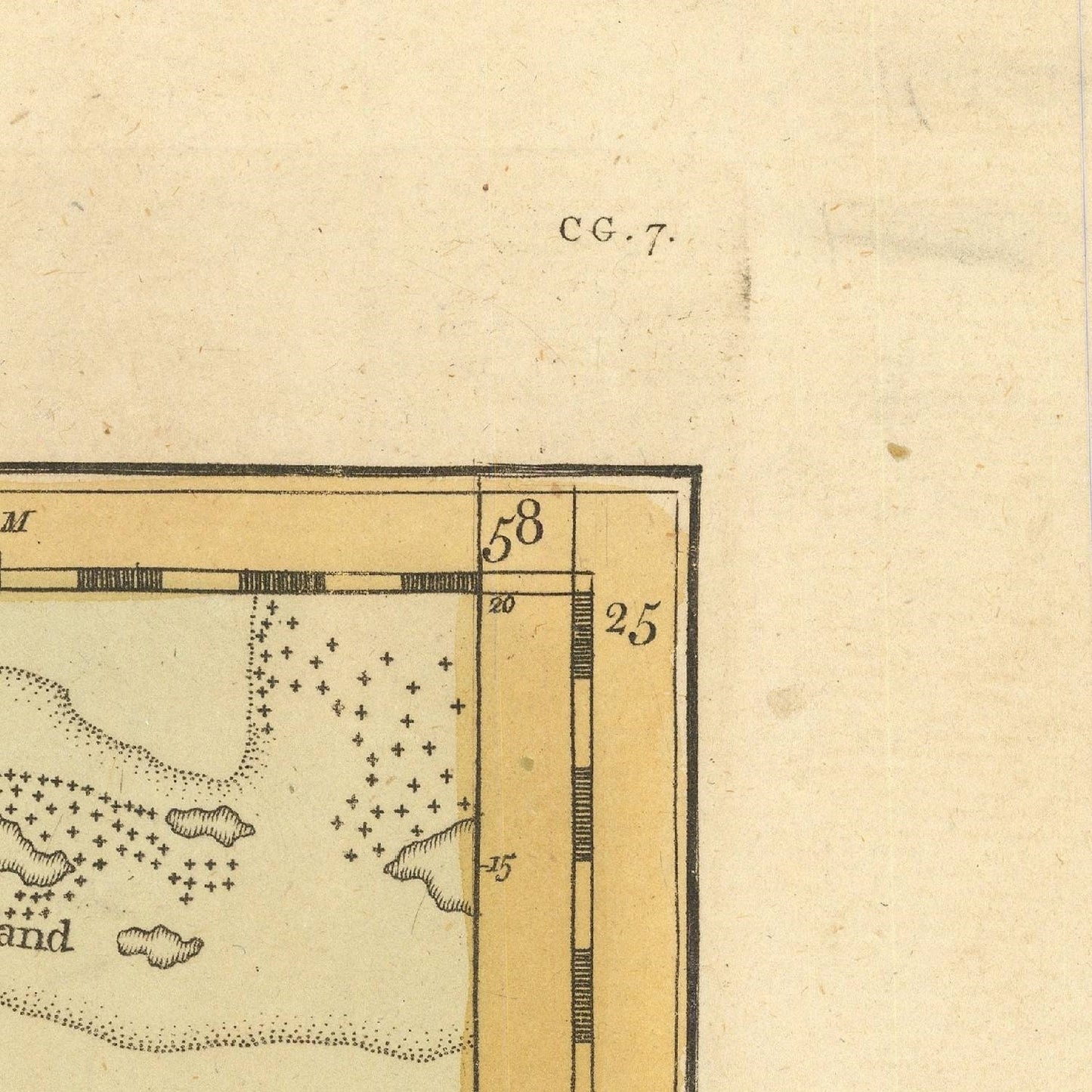 detail of the map from the top right corner