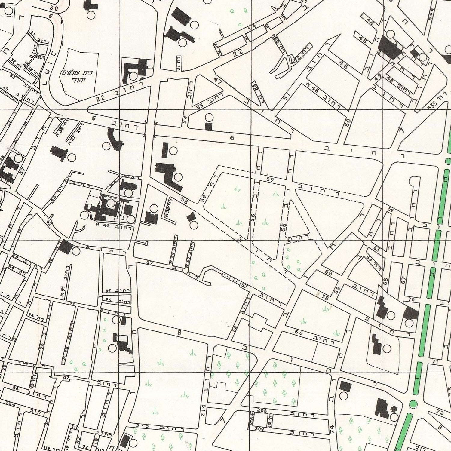 detail of the map from the centre left