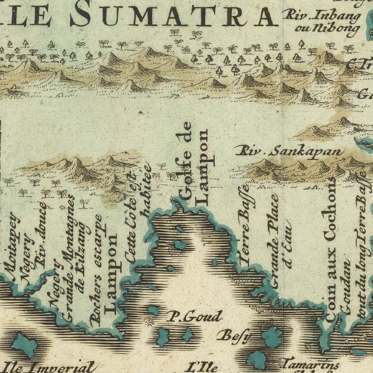 detail of the map from the centre left