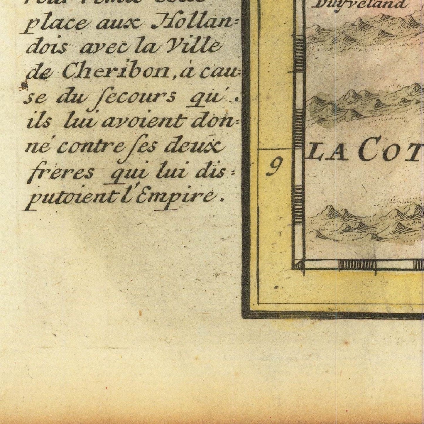 detail of the map from the bottom left corner