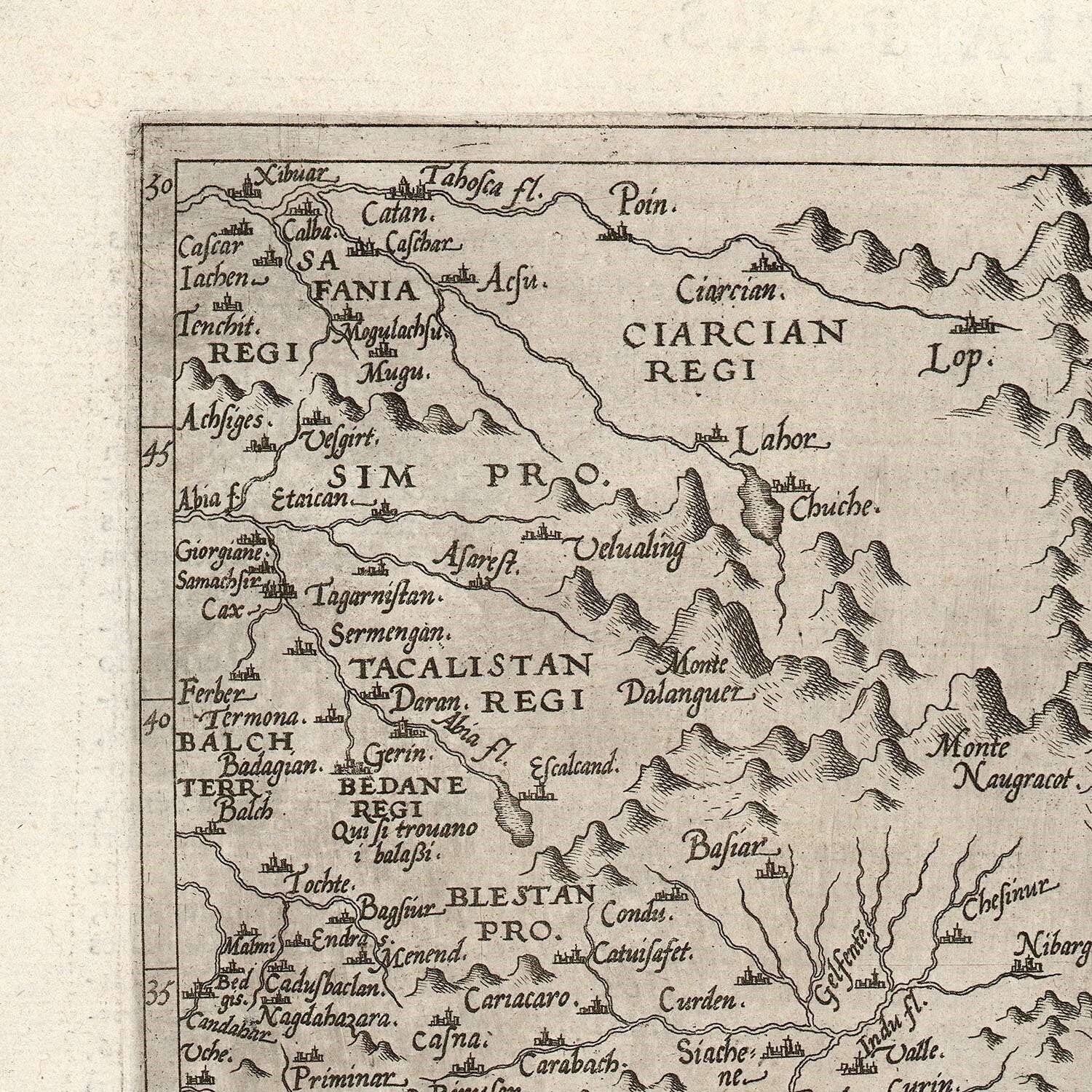 detail of the map from the top left corner