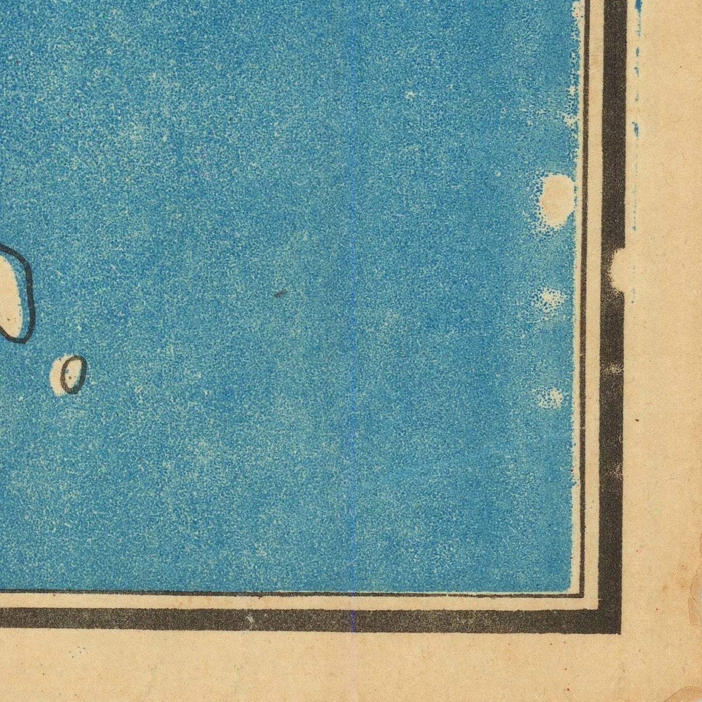 detail of the map from the bottom right corner