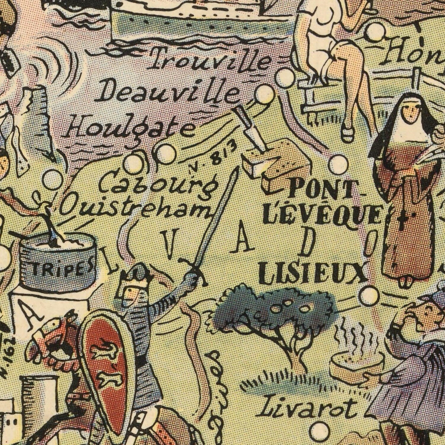 detail of the map from the centre 