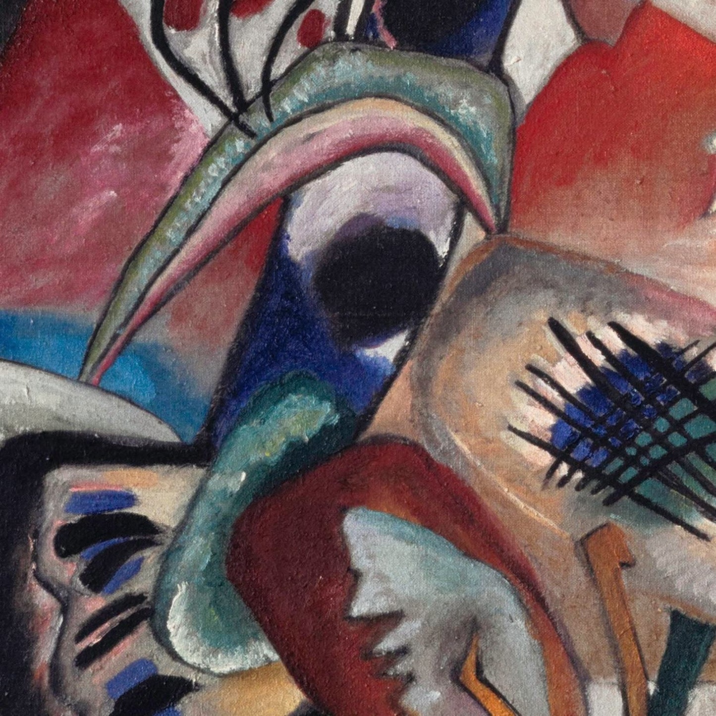 detail of the fine art reproduction from the centre left