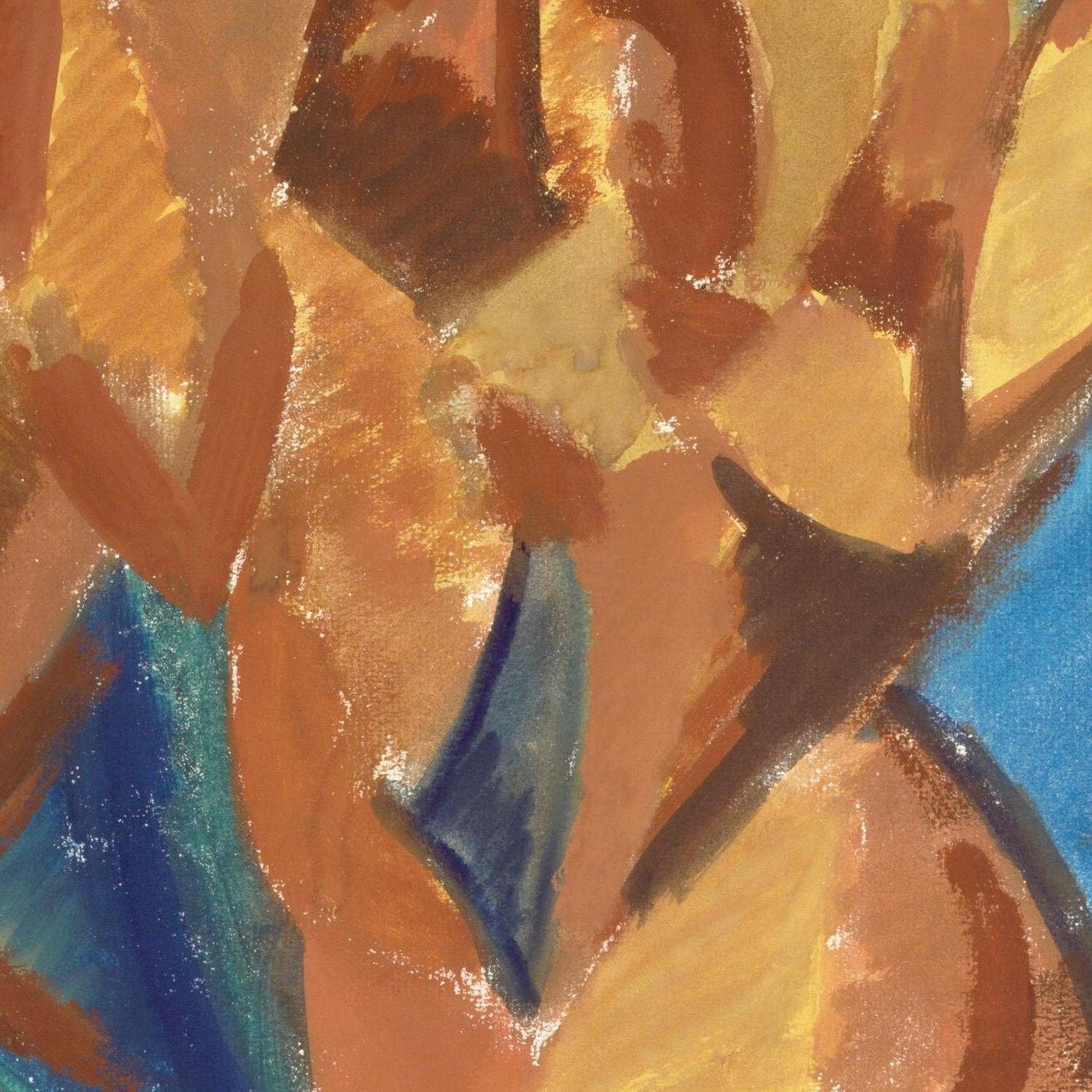 detail of the fine art reproduction from the centre left