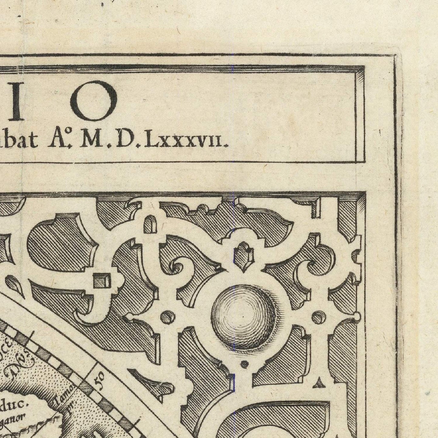 detail of the map from the top right corner