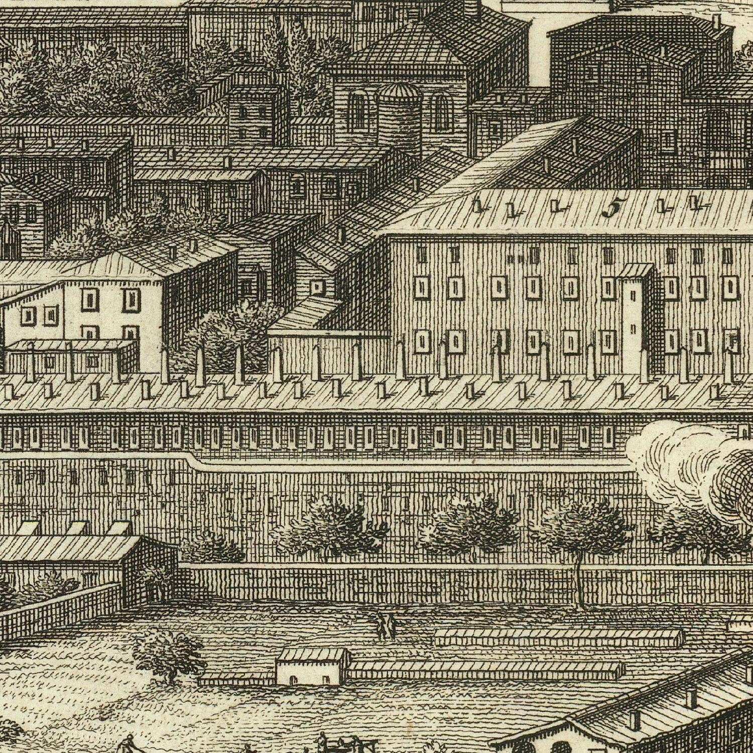 detail of the drawing reproduction from the centre left