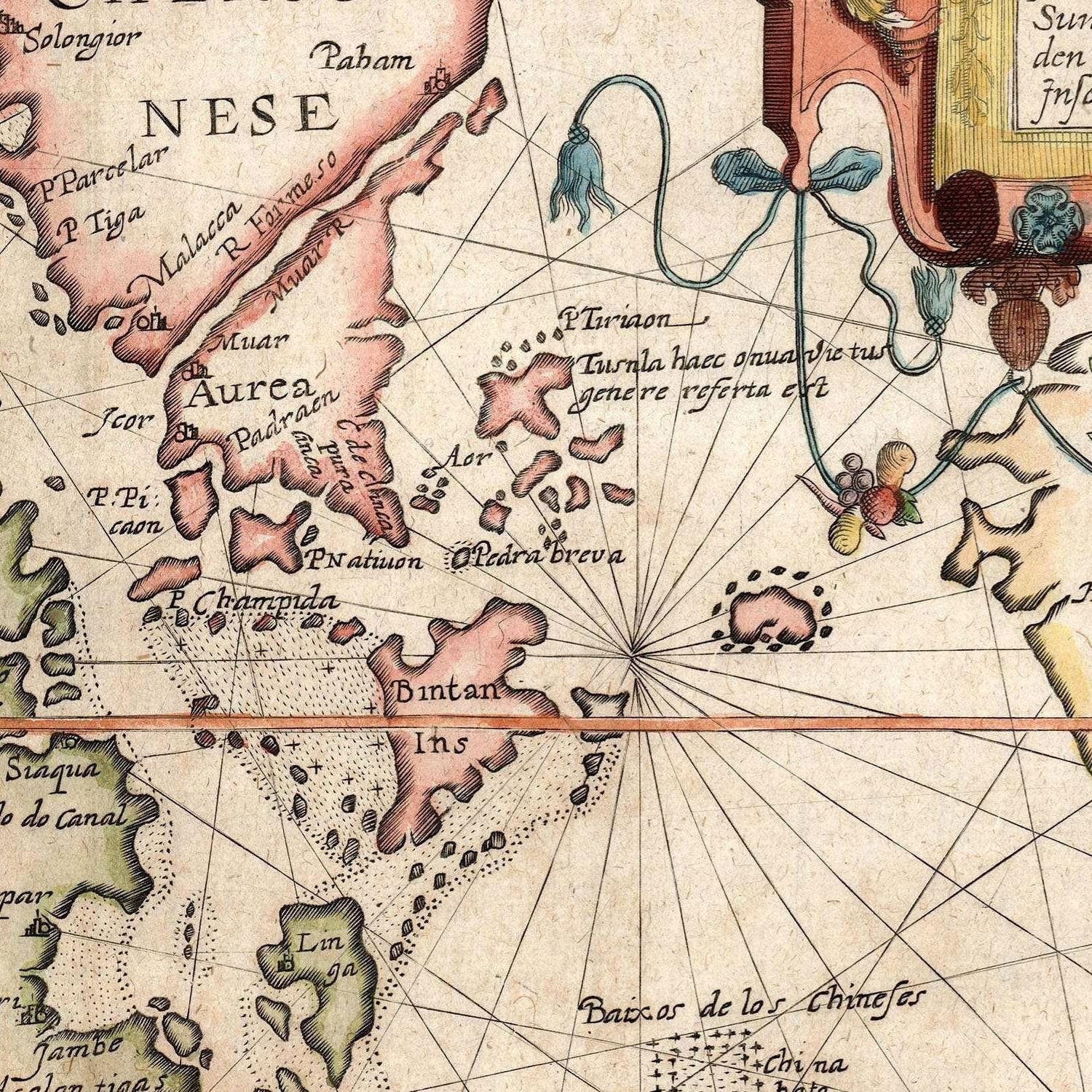 detail of the map from the centre left