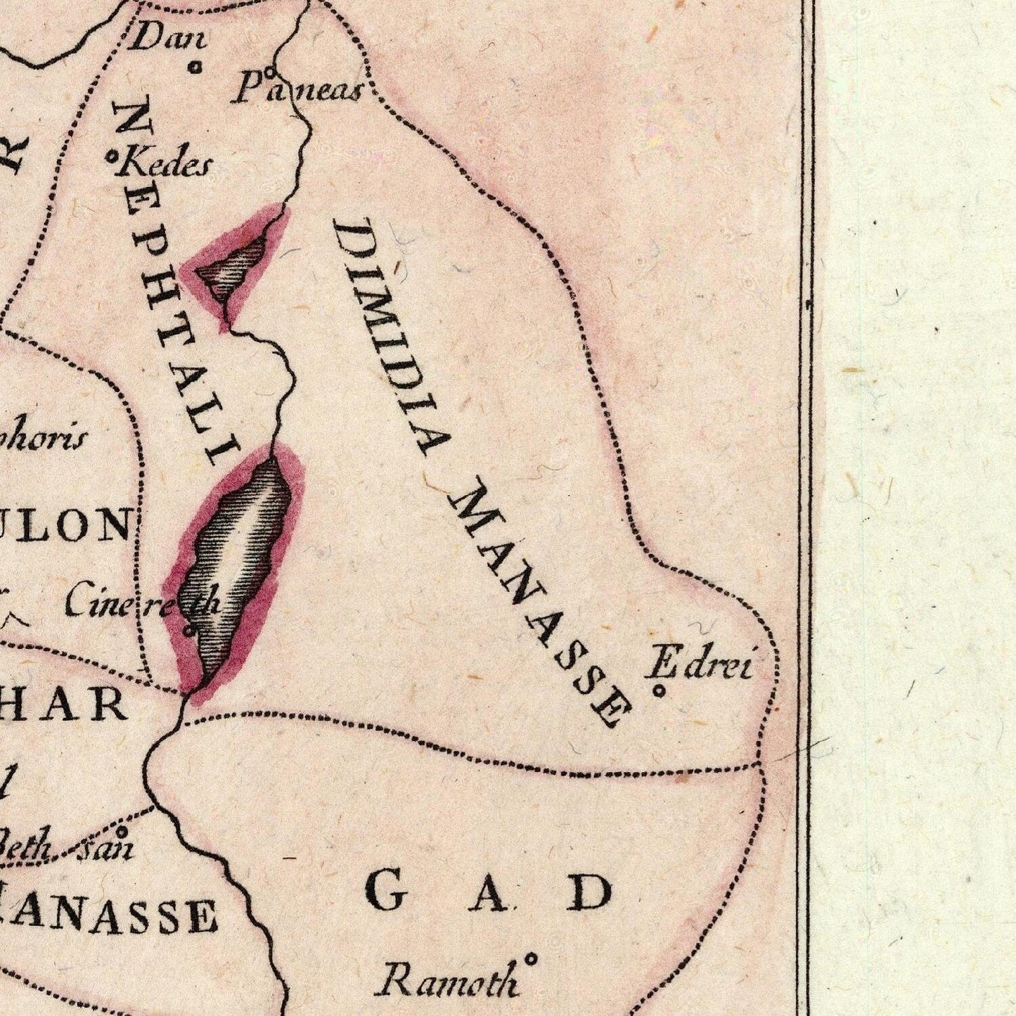 detail of the map from the centre left