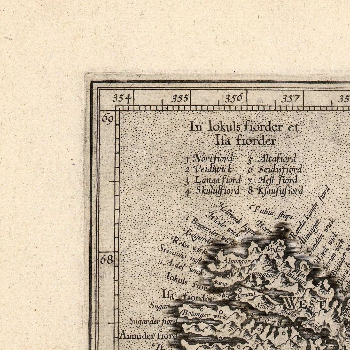 detail of the map from the top left corner