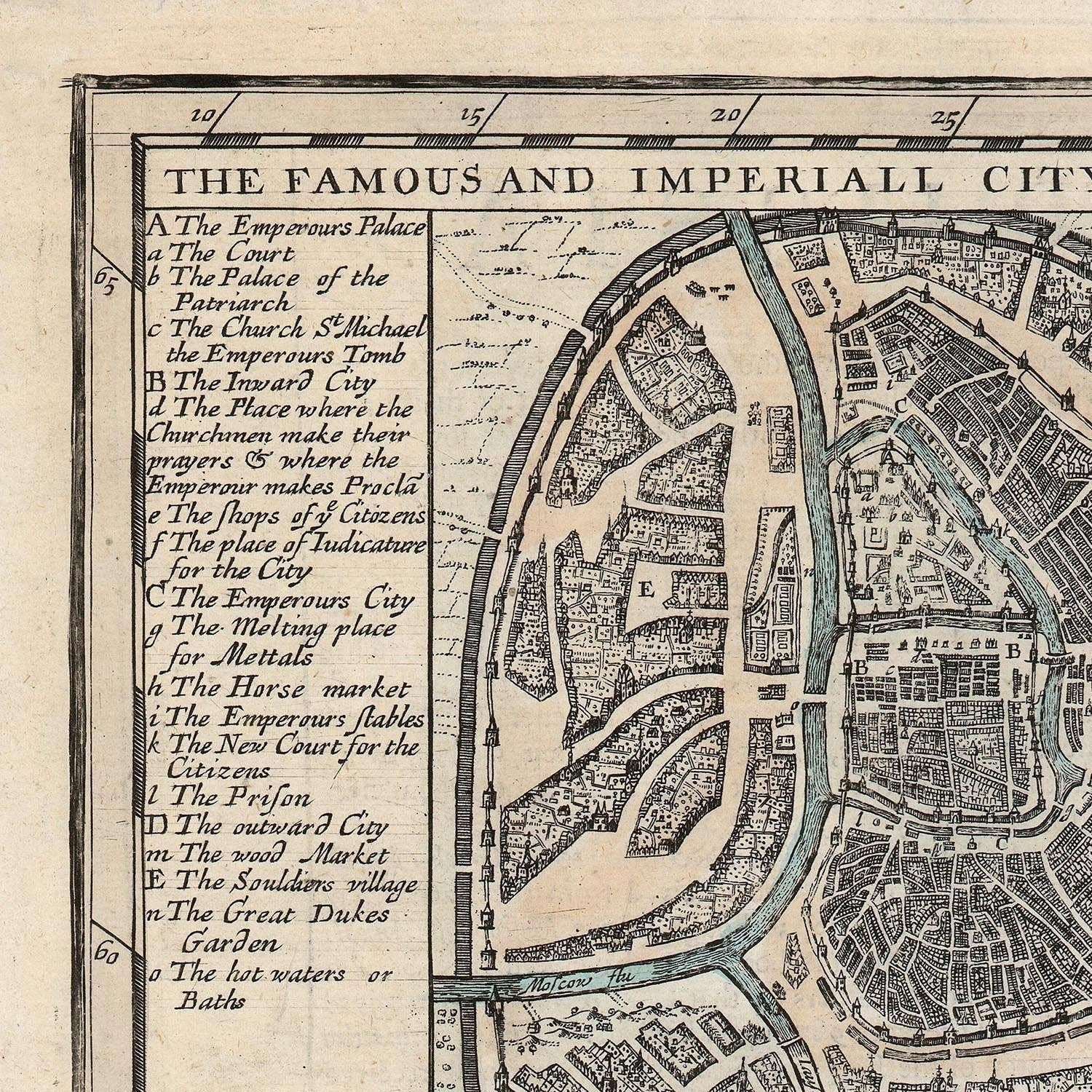 detail of the map from the top left corner