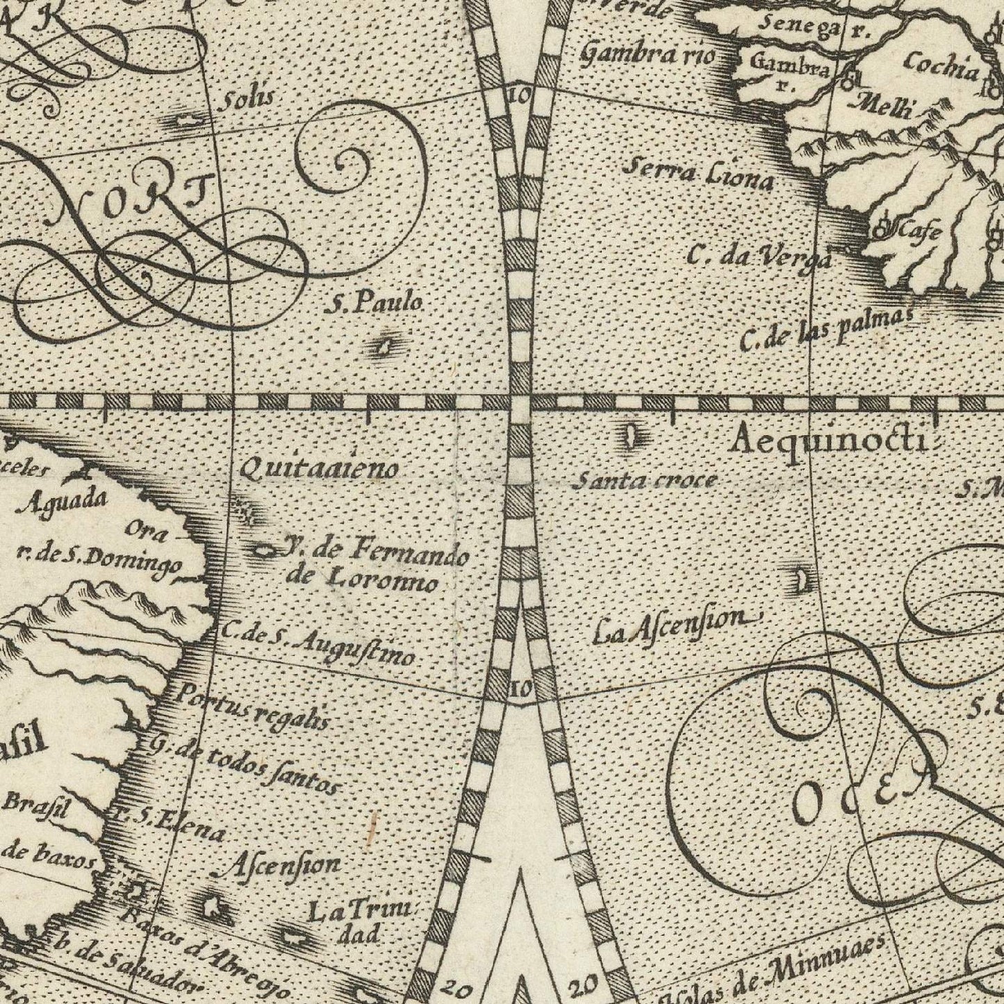 detail of the map from the centre 