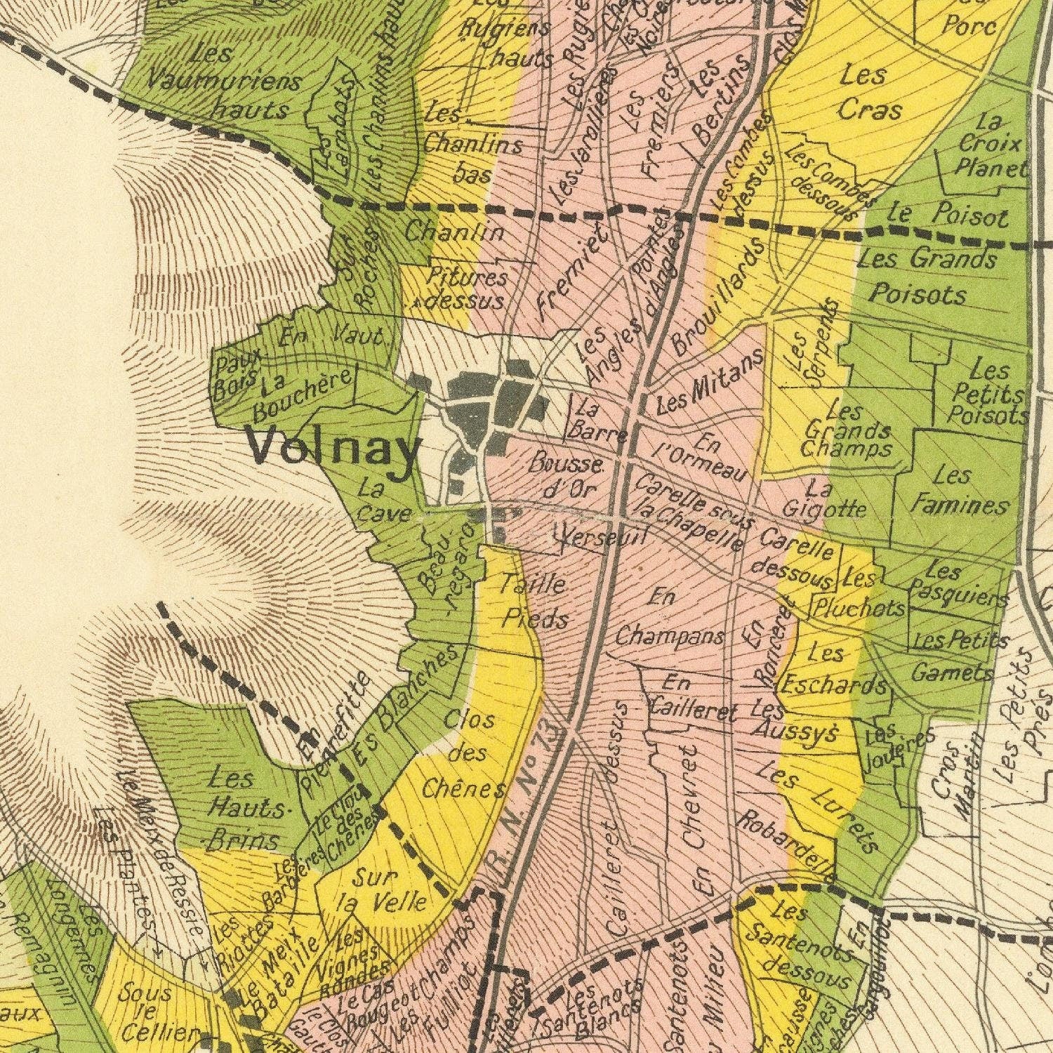 detail of the map from the centre 