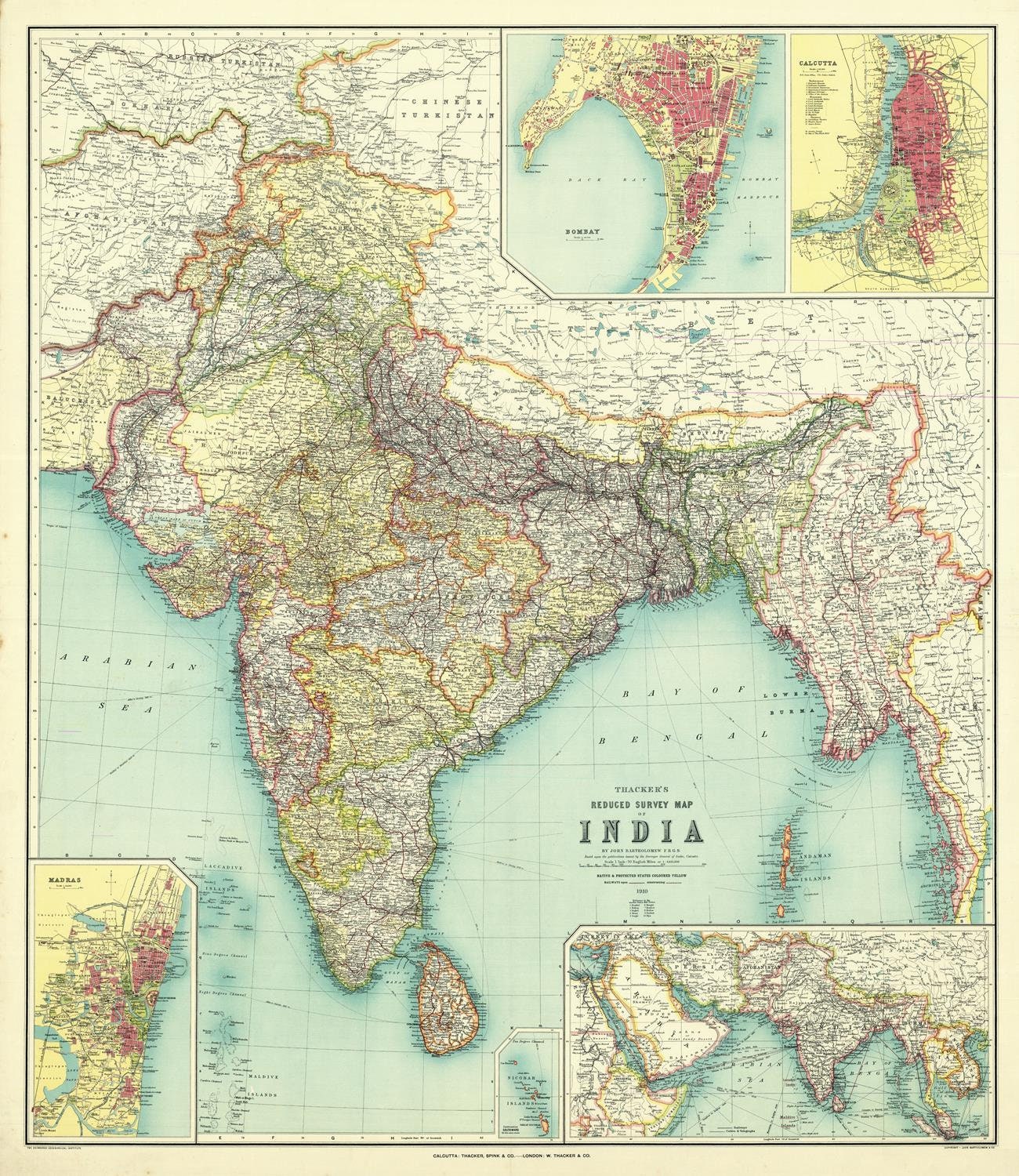 presentation of the map reproduction without a frame