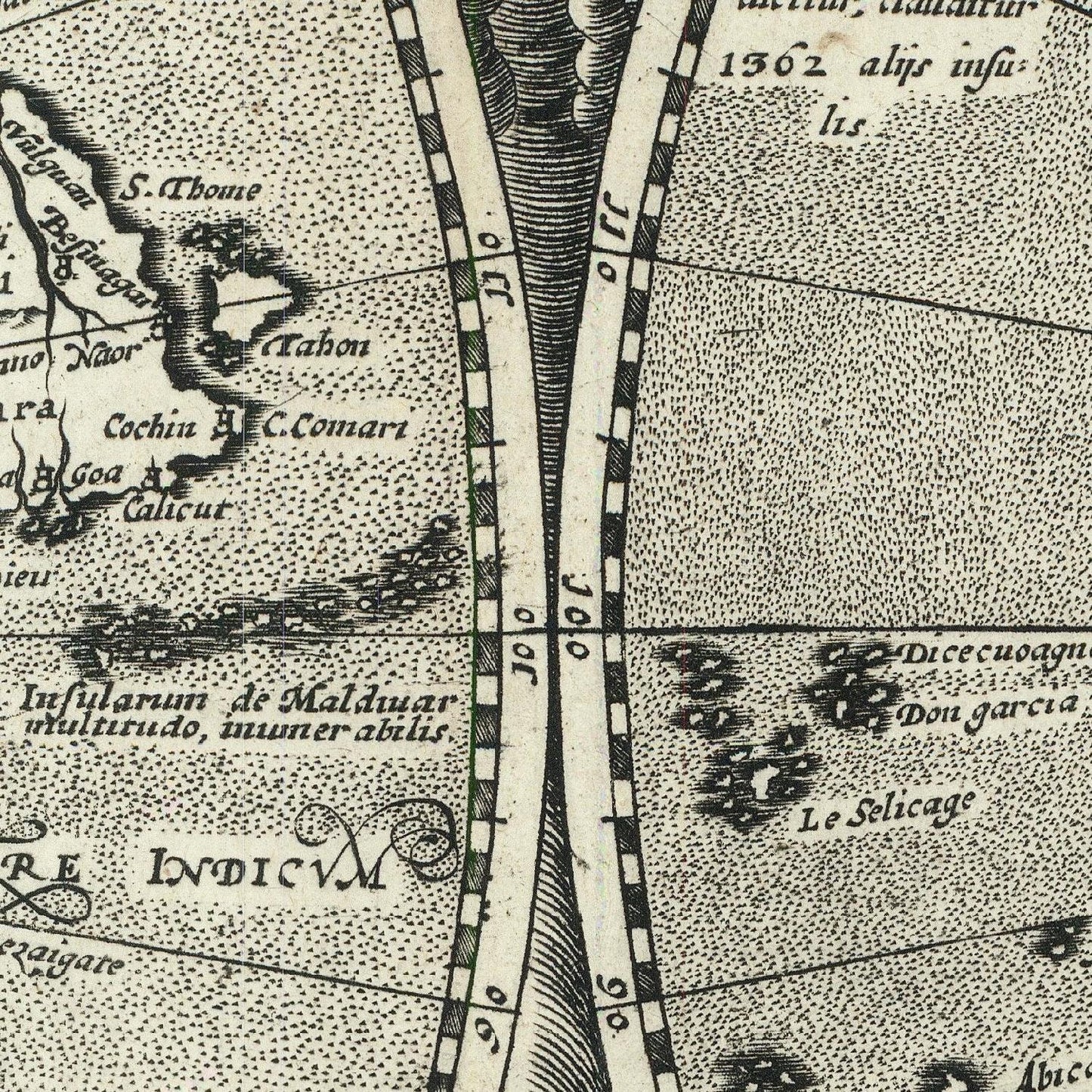 detail of the map from the centre 