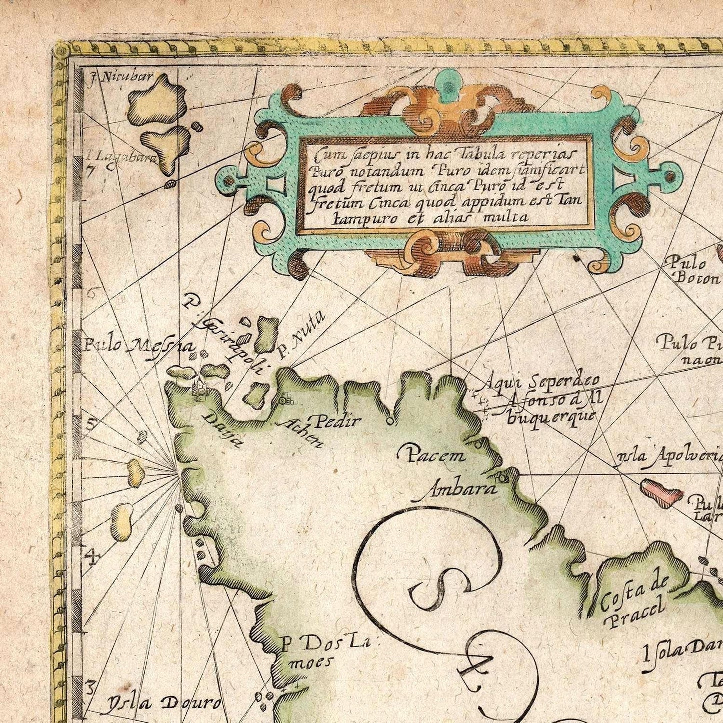 detail of the map from the top left corner