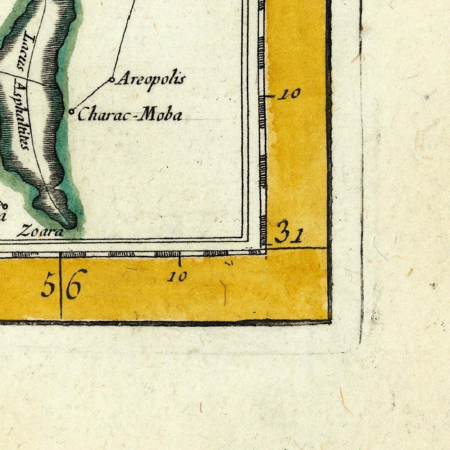 detail of the map from the bottom right corner