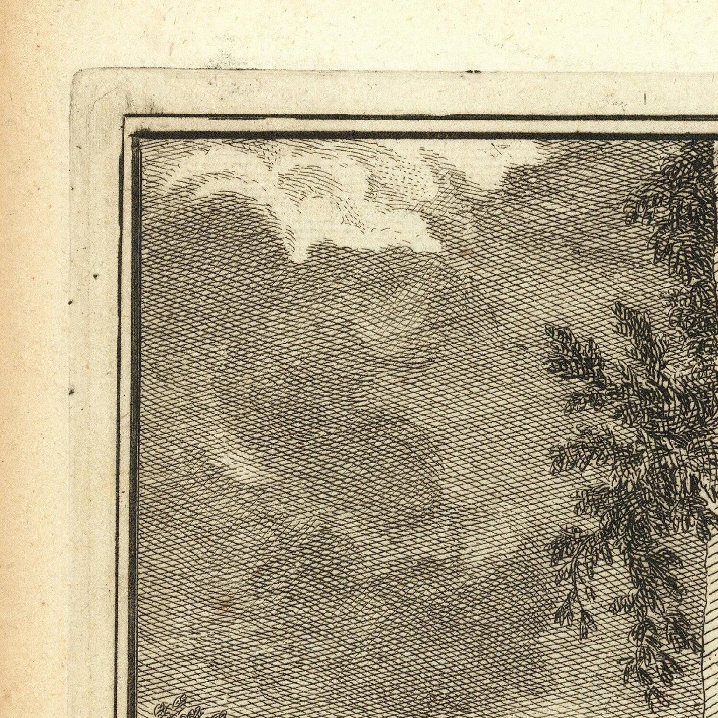 detail of the drawing reproduction from the top left corner