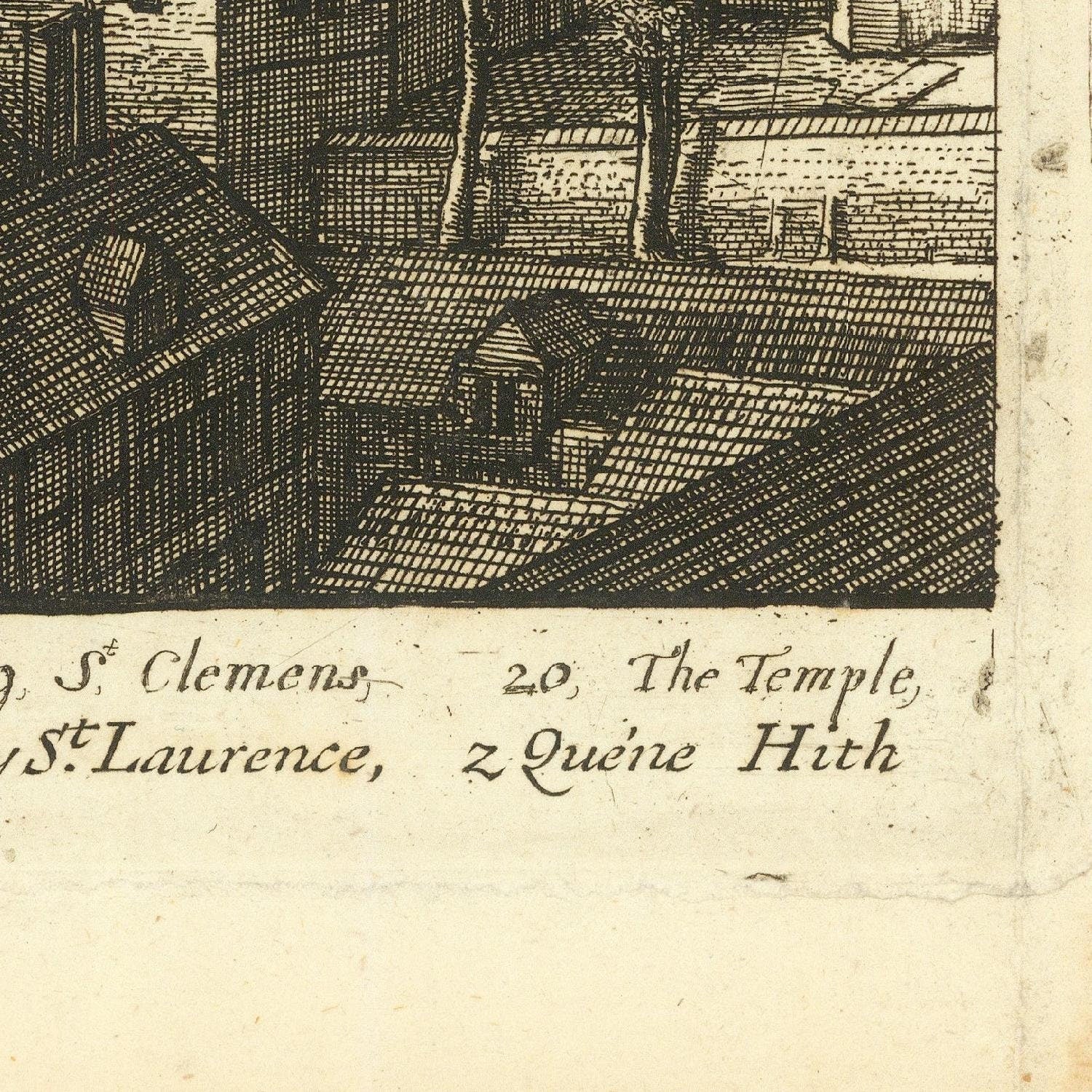 detail of the map from the bottom right corner