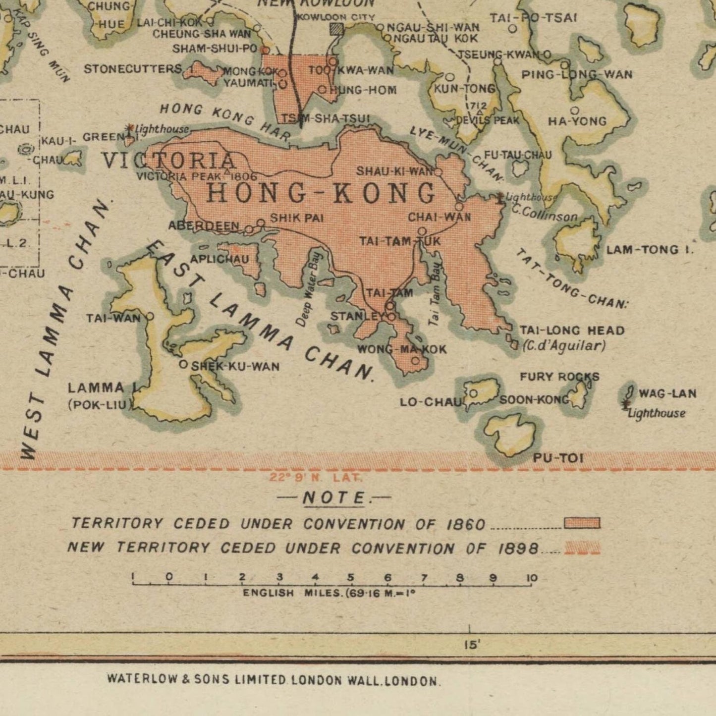 detail of the map from the centre left