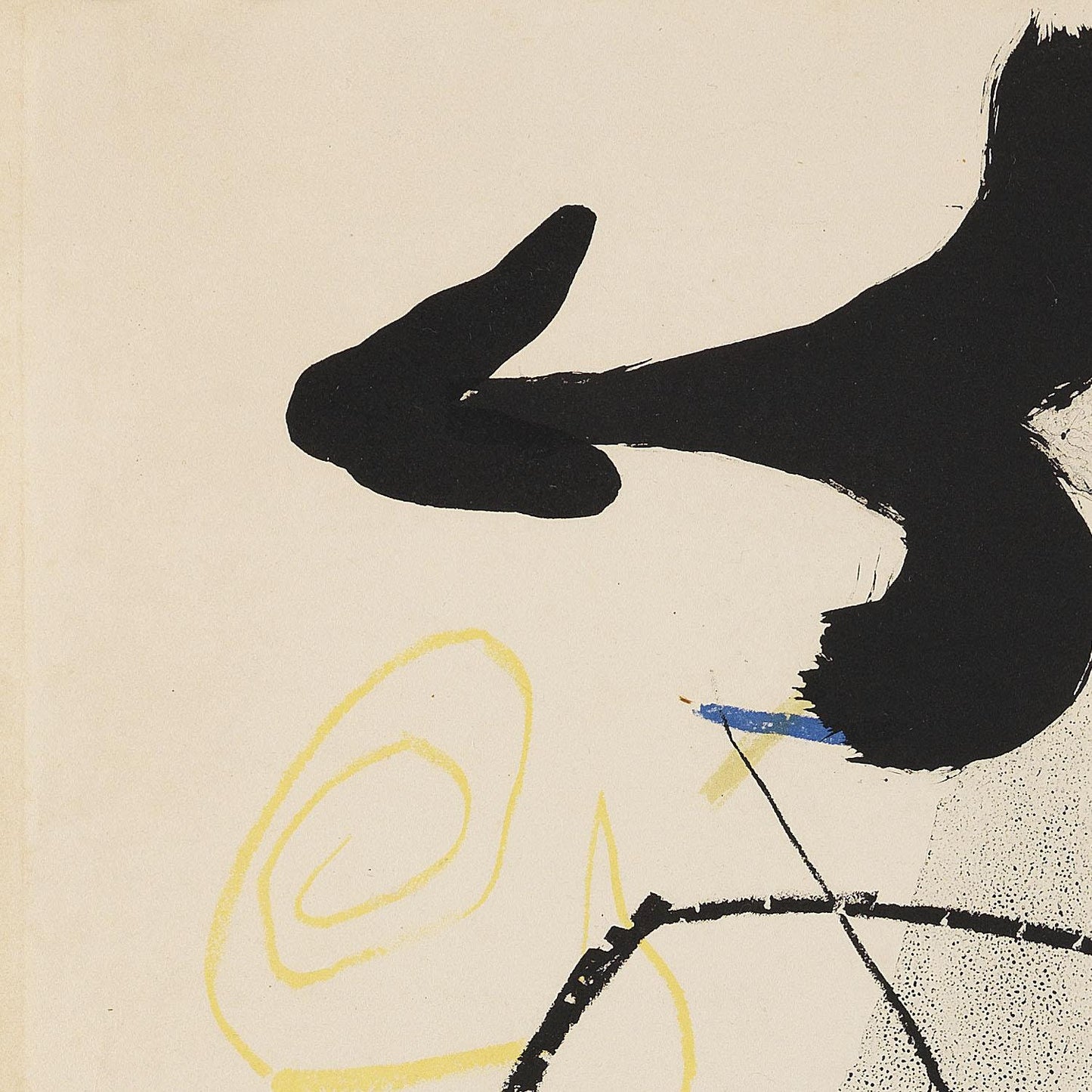 detail of the fine art reproduction from the top left corner