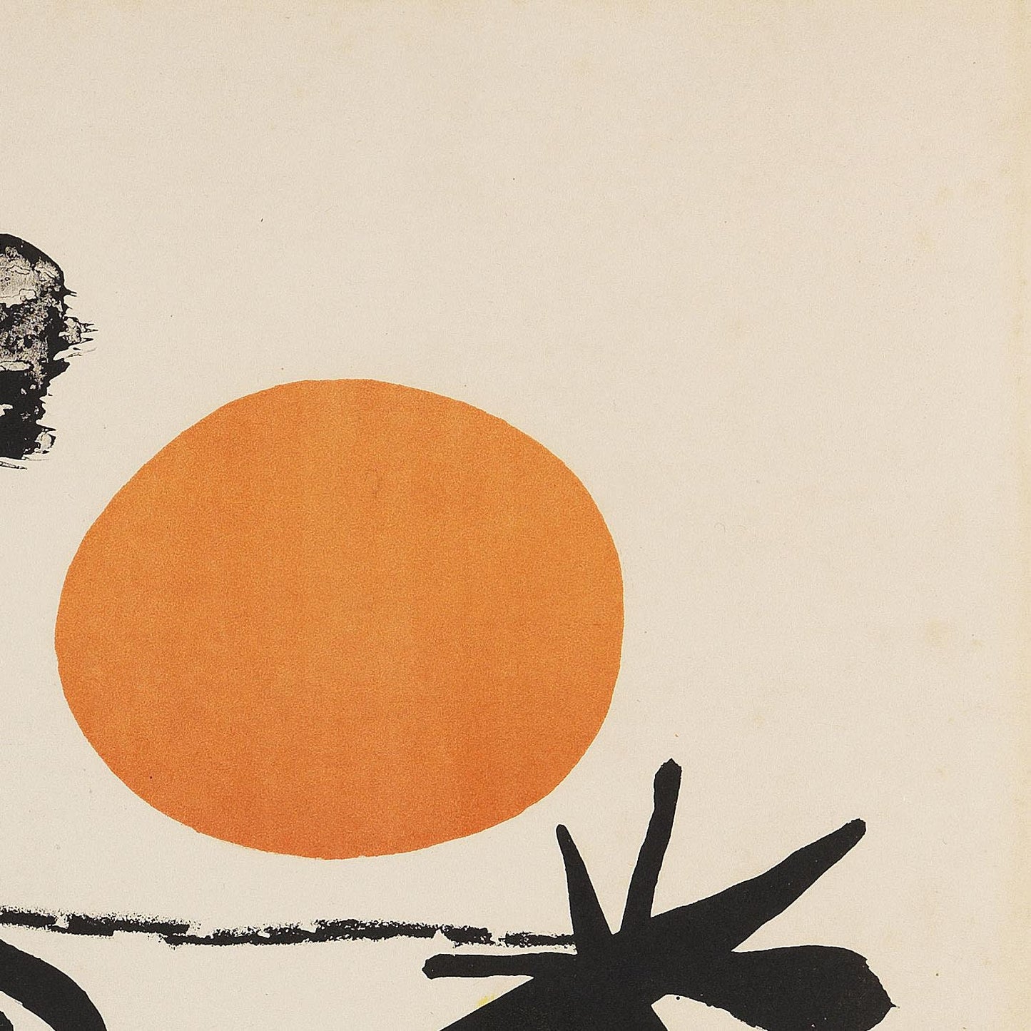 detail of the fine art reproduction from the top right corner