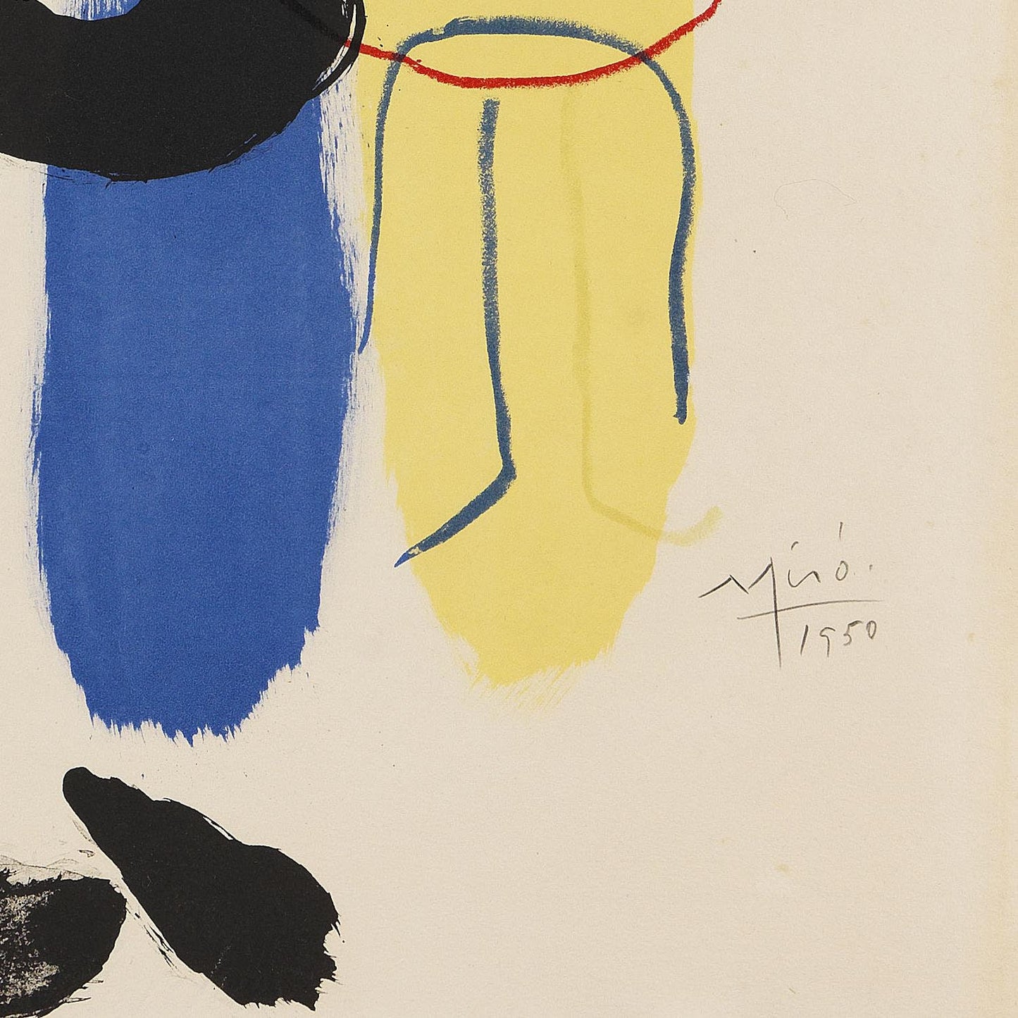 detail of the fine art reproduction from the bottom right corner