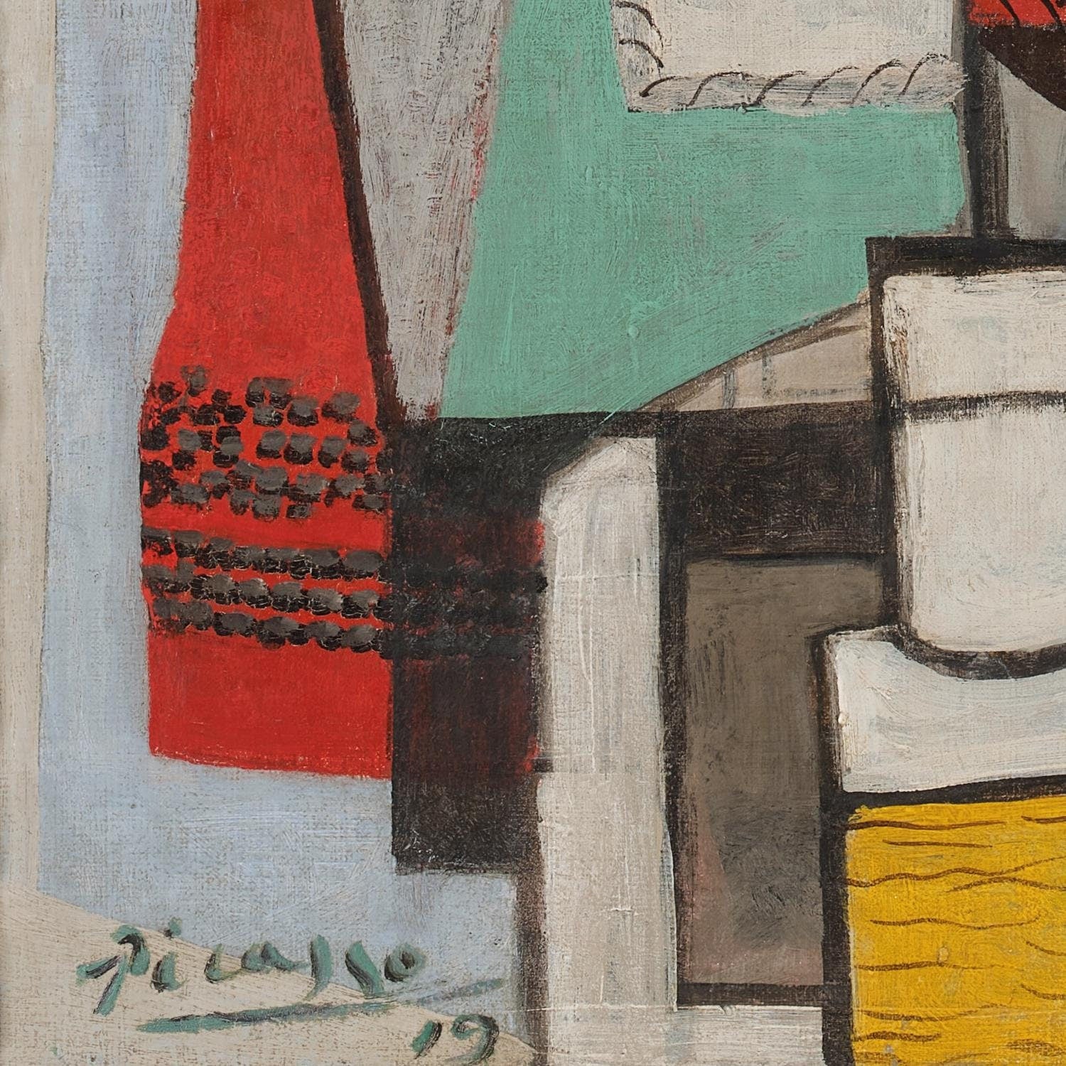 detail of the fine art reproduction from the bottom left corner