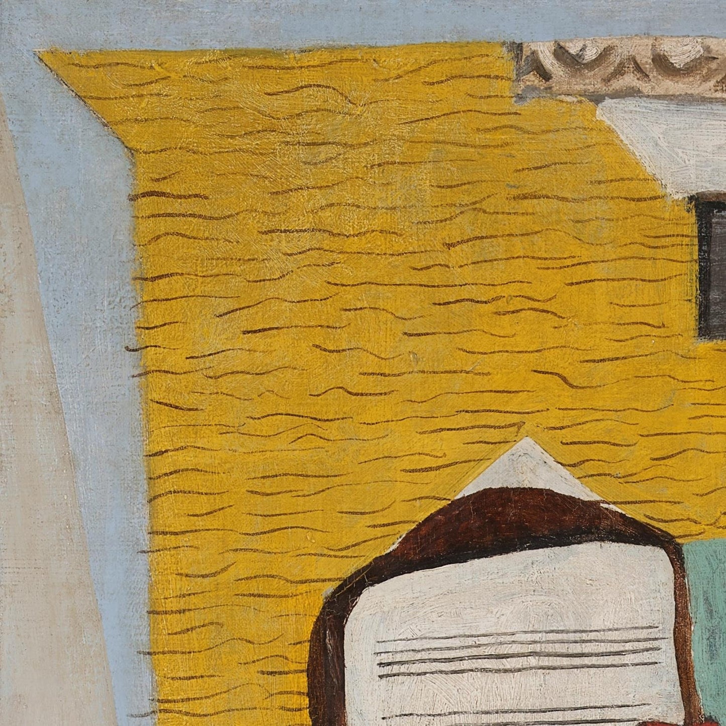 detail of the fine art reproduction from the top left corner