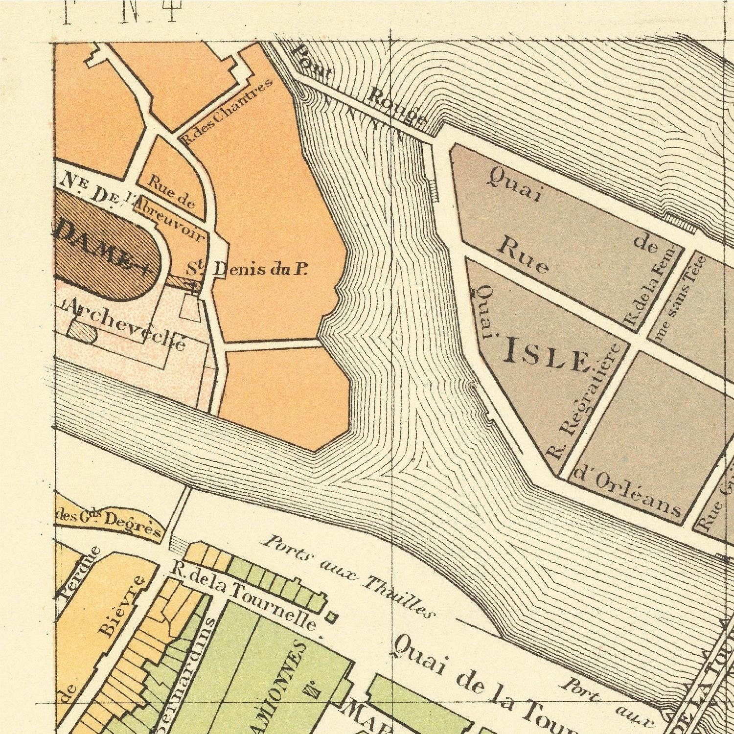 detail of the map from the centre 