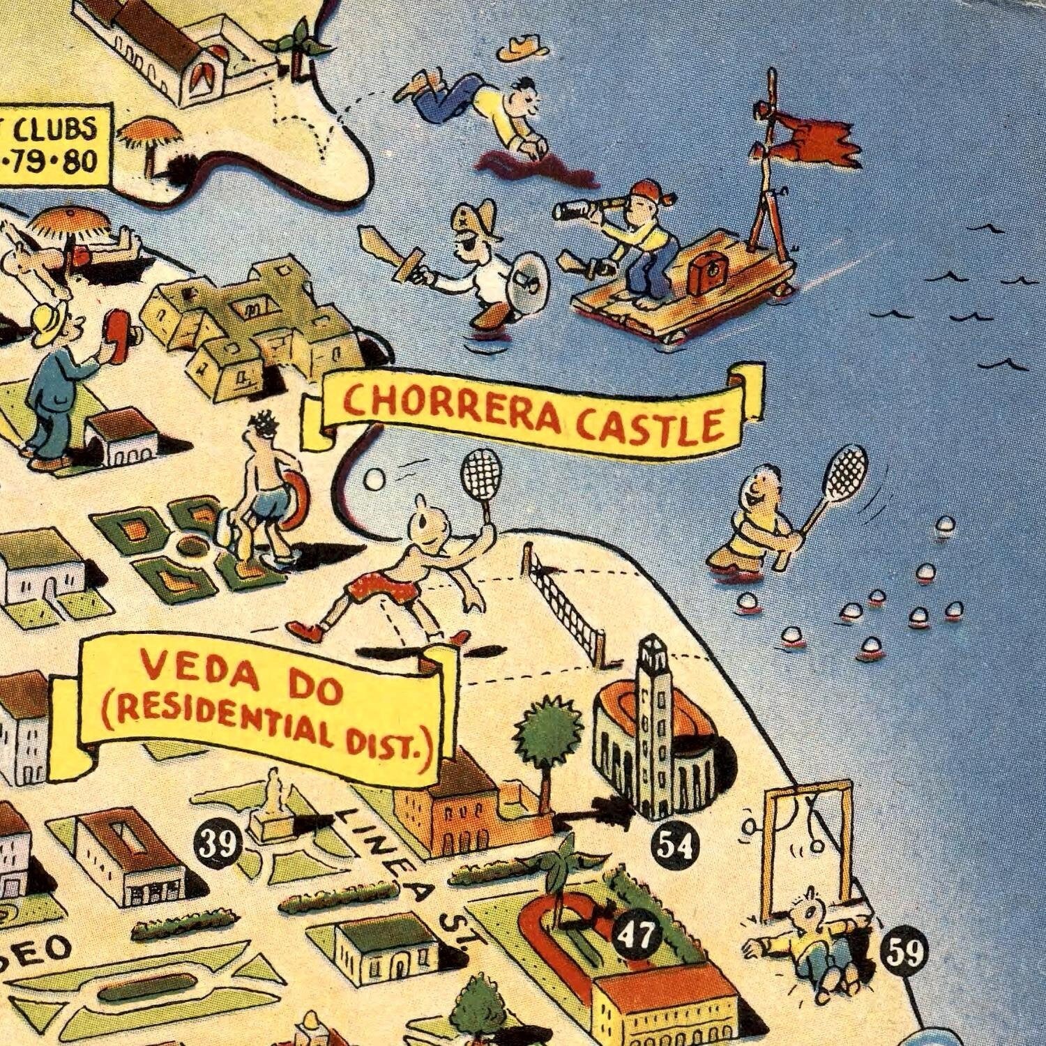 detail of the map from the top right corner