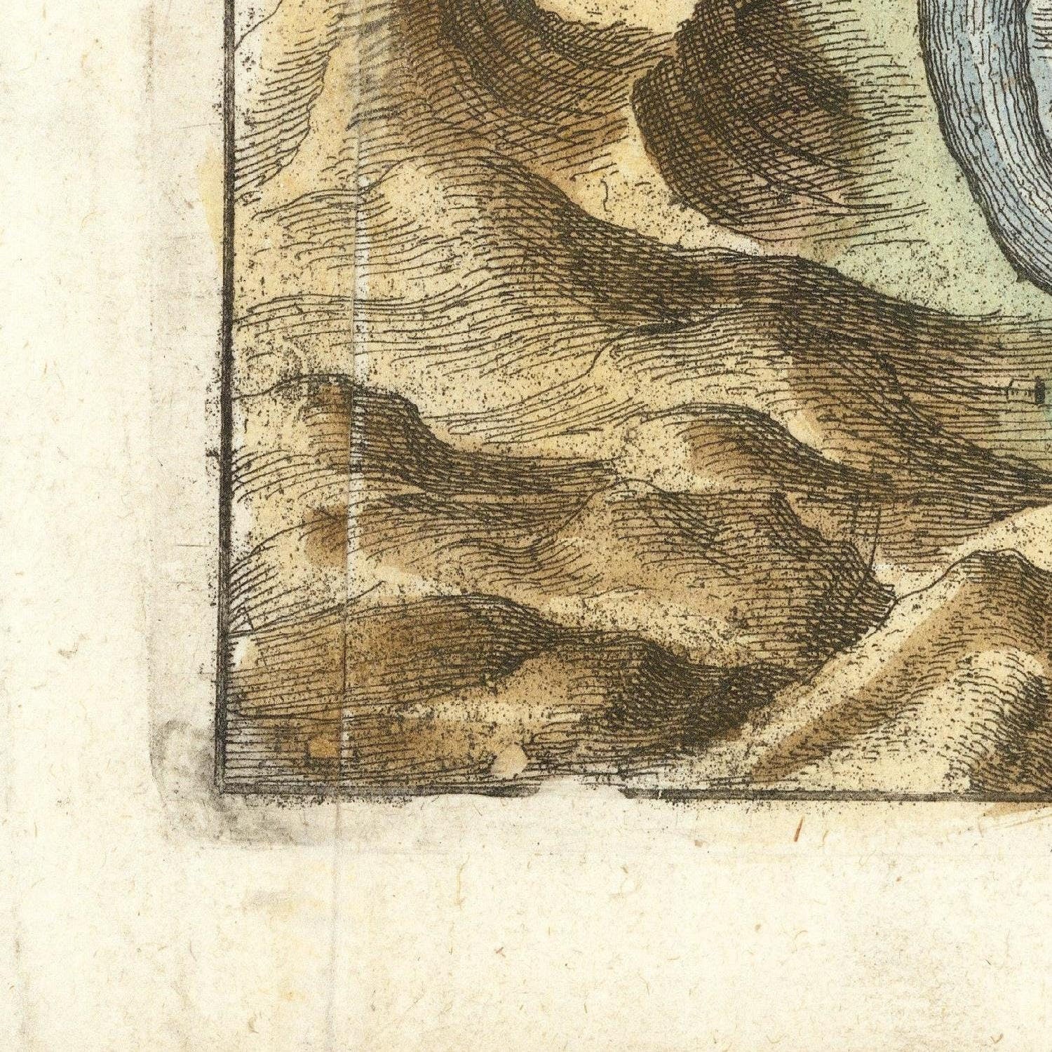 detail of the map from the bottom left corner