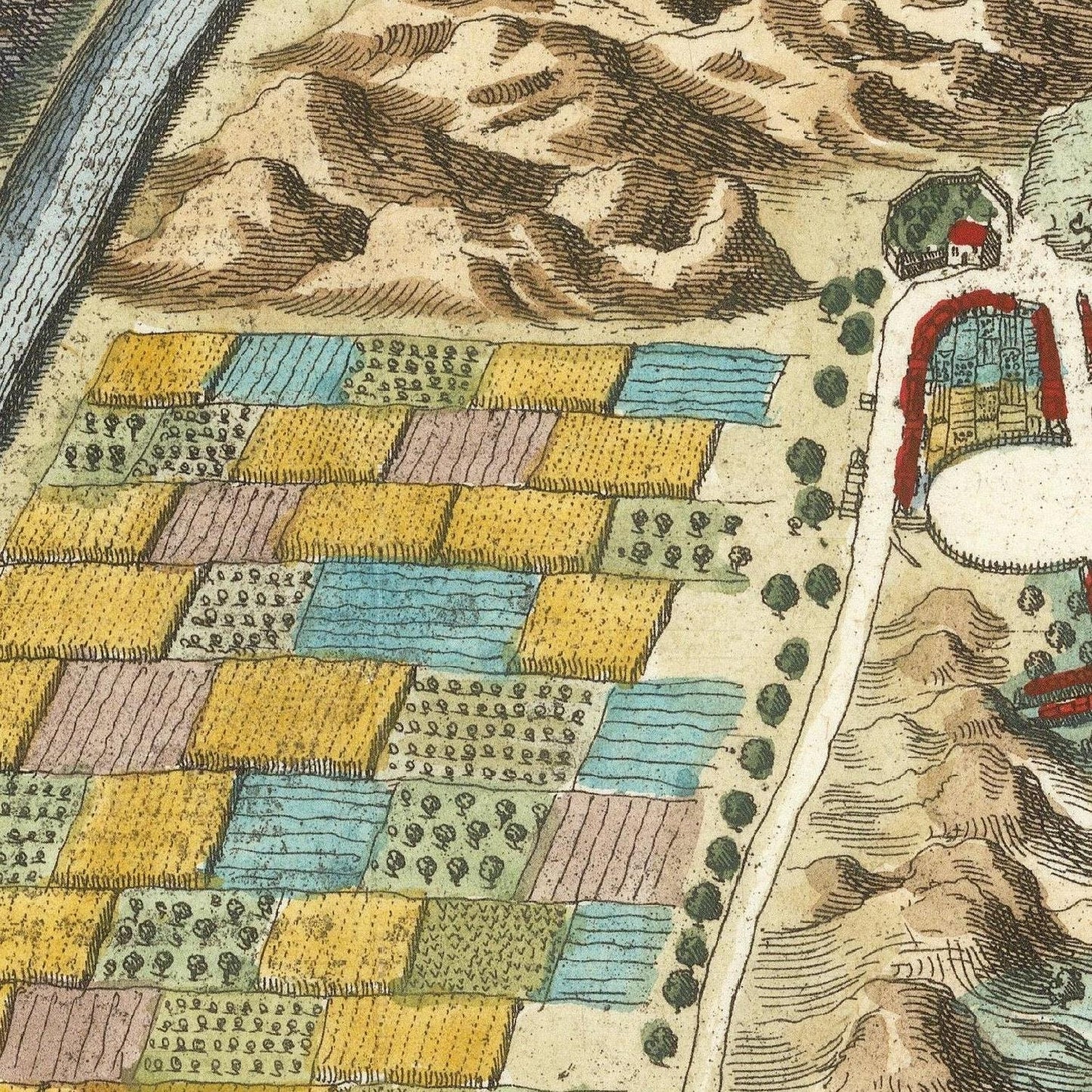 detail of the map from the centre left