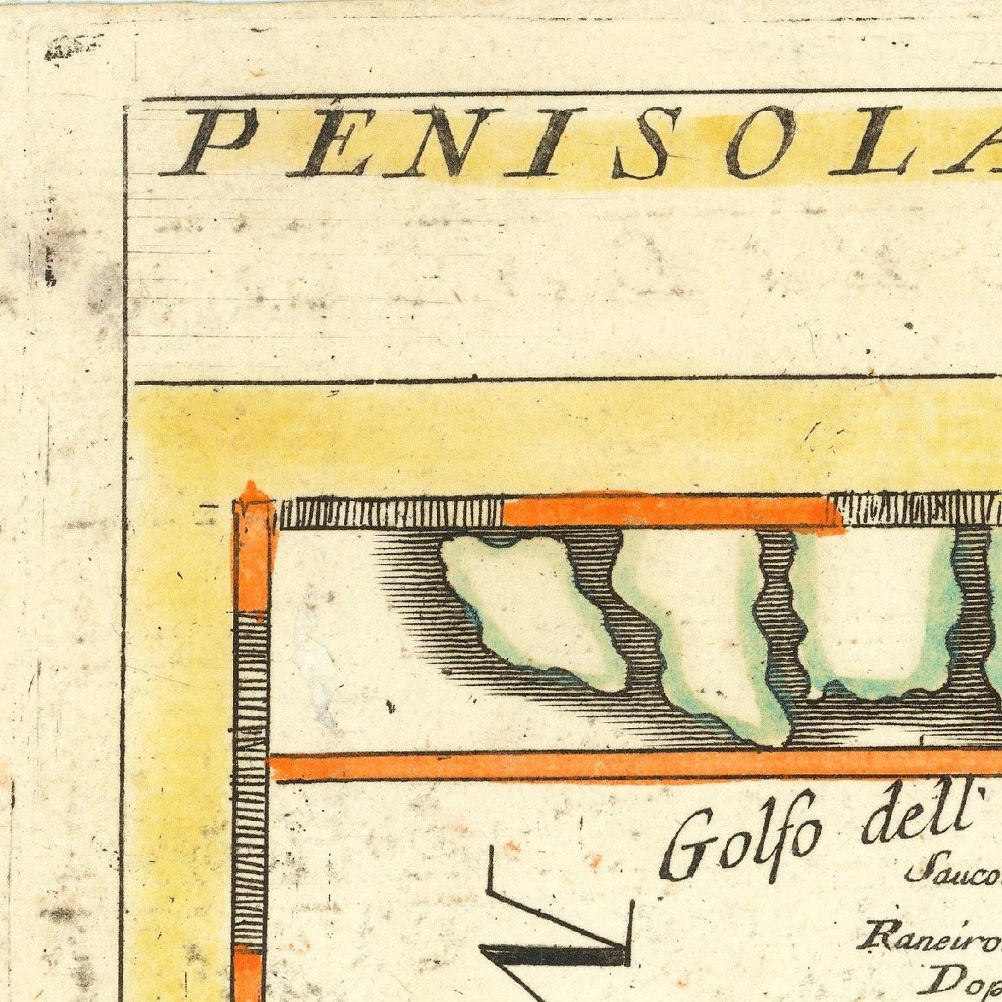 detail of the map from the top left corner