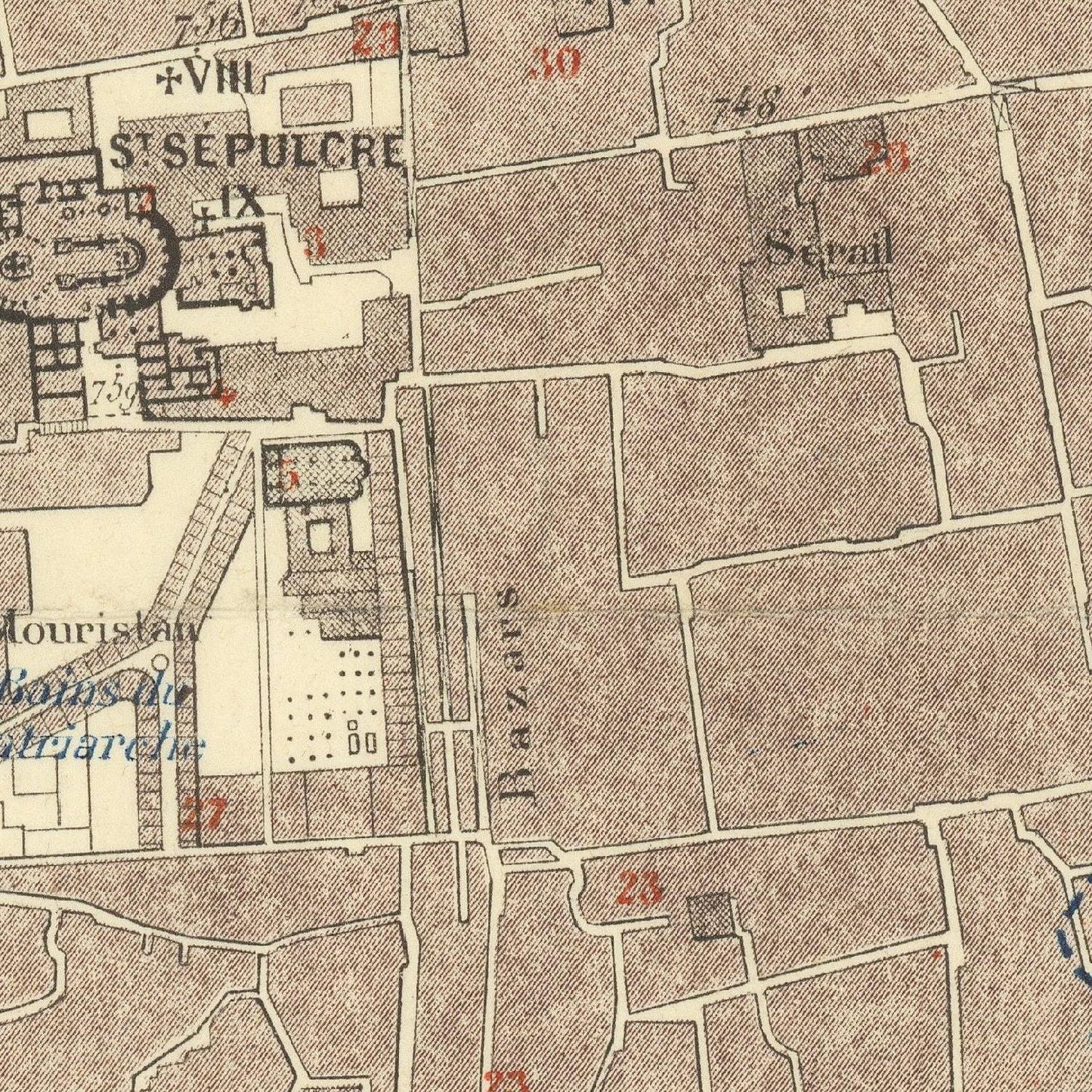 detail of the map from the centre 