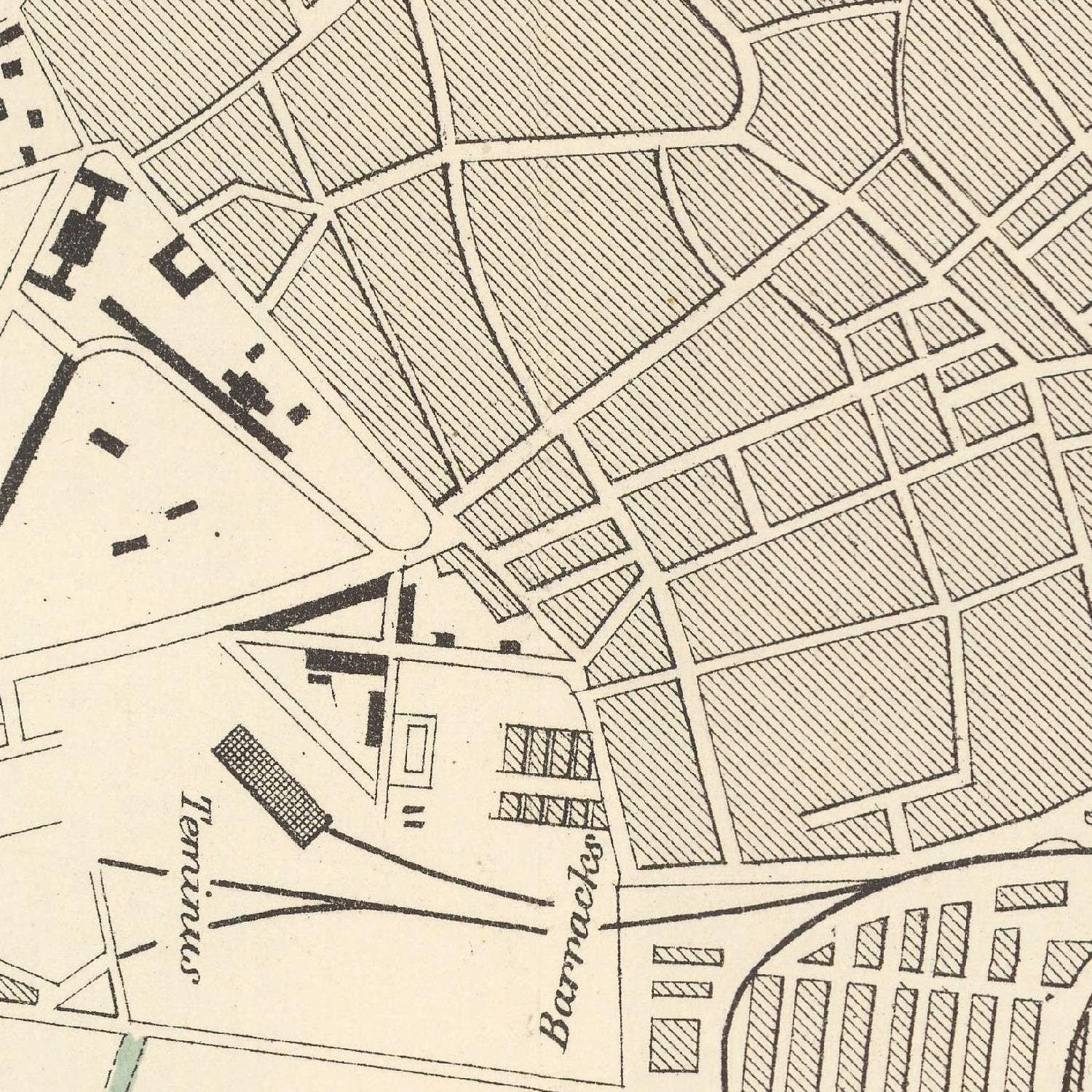 detail of the map from the centre 