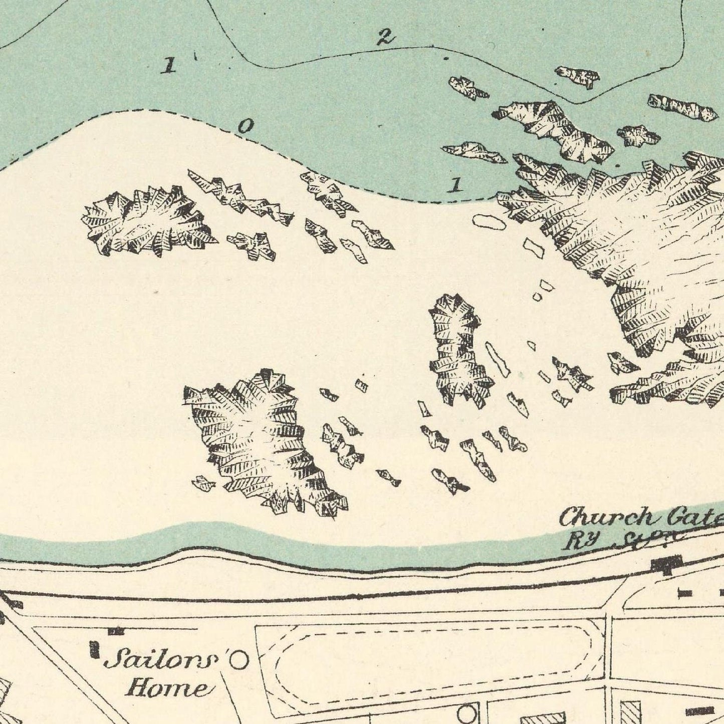 detail of the map from the centre left