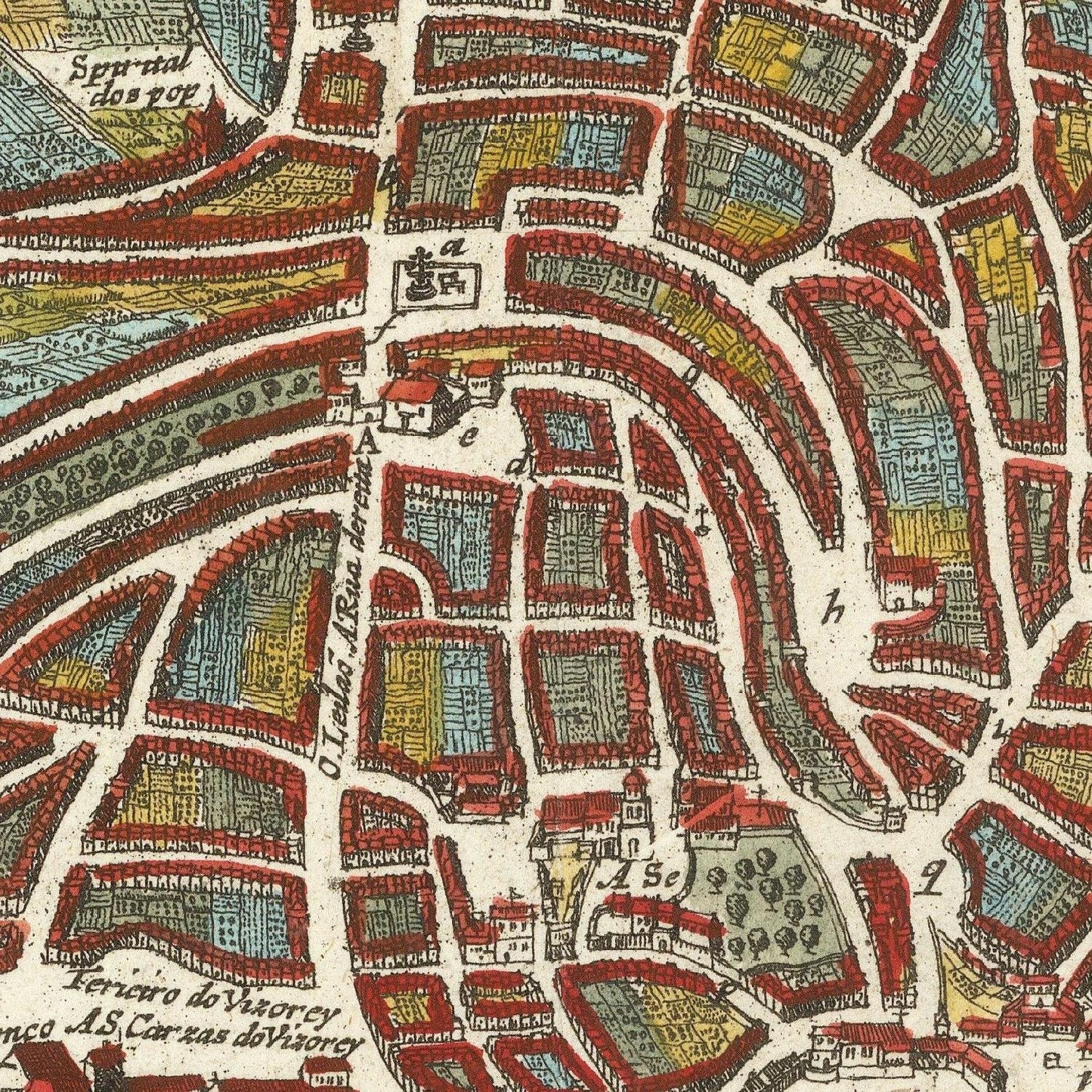 detail of the map from the centre 