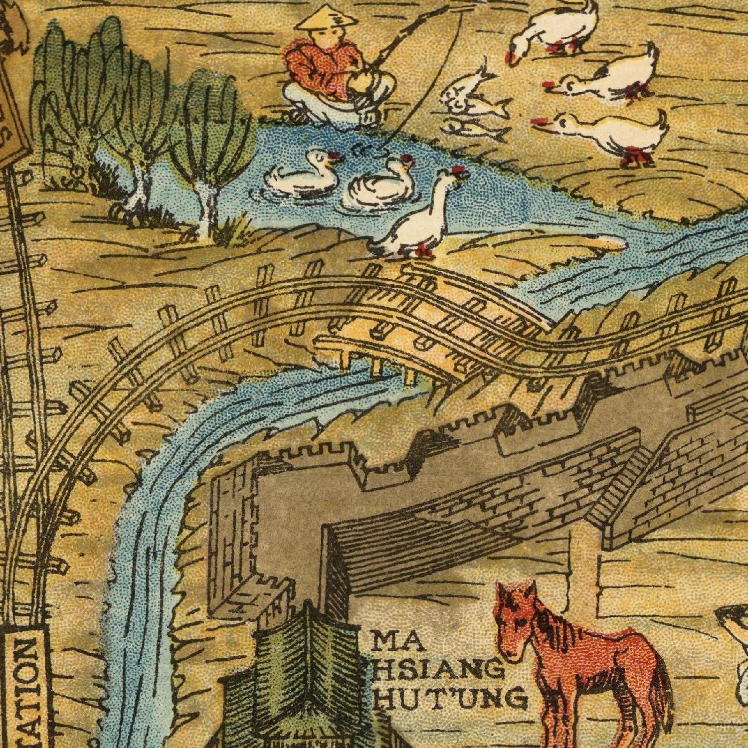 detail of the map from the centre left