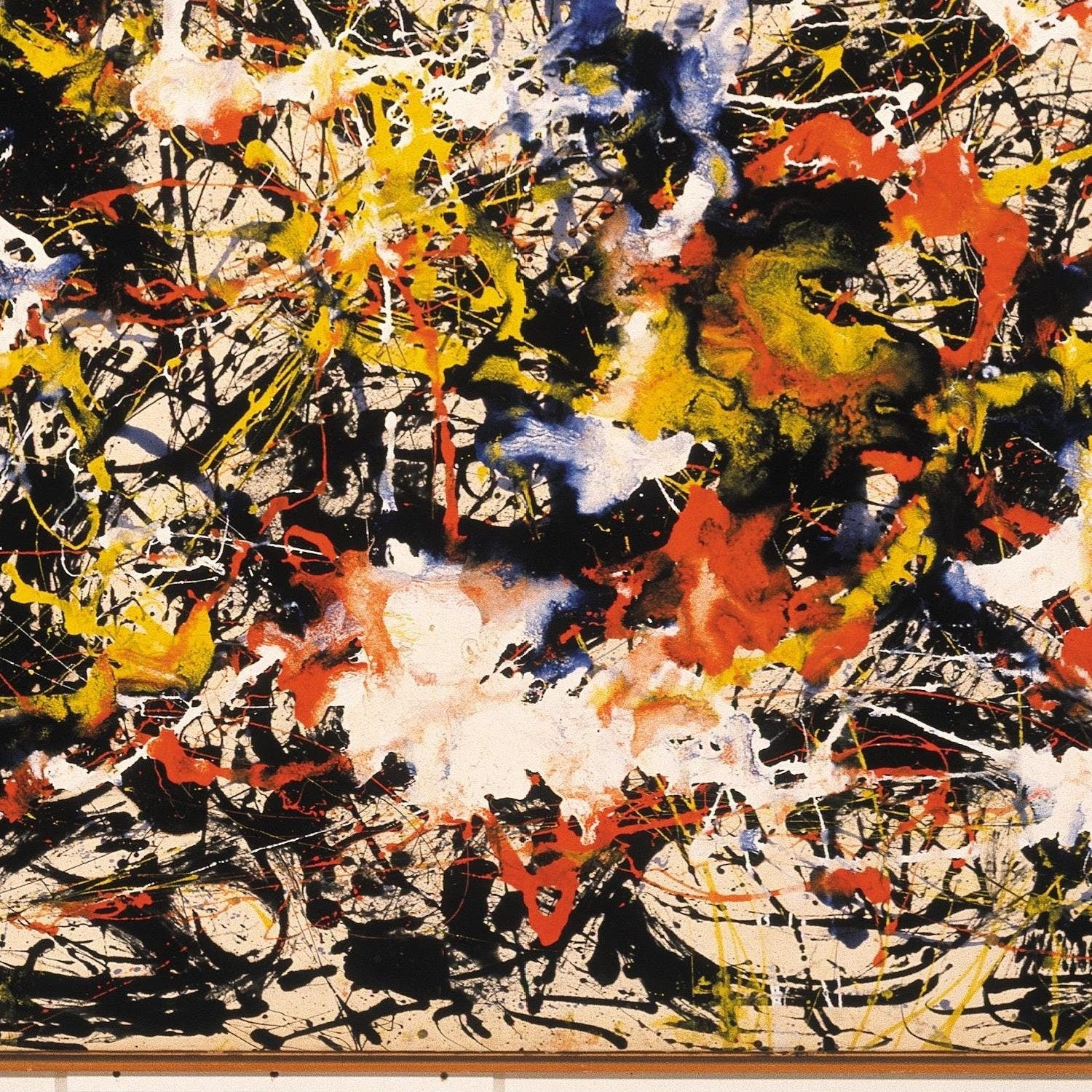 detail of the fine art reproduction from the centre left