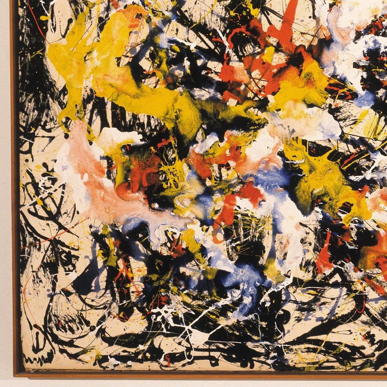 detail of the fine art reproduction from the bottom left corner