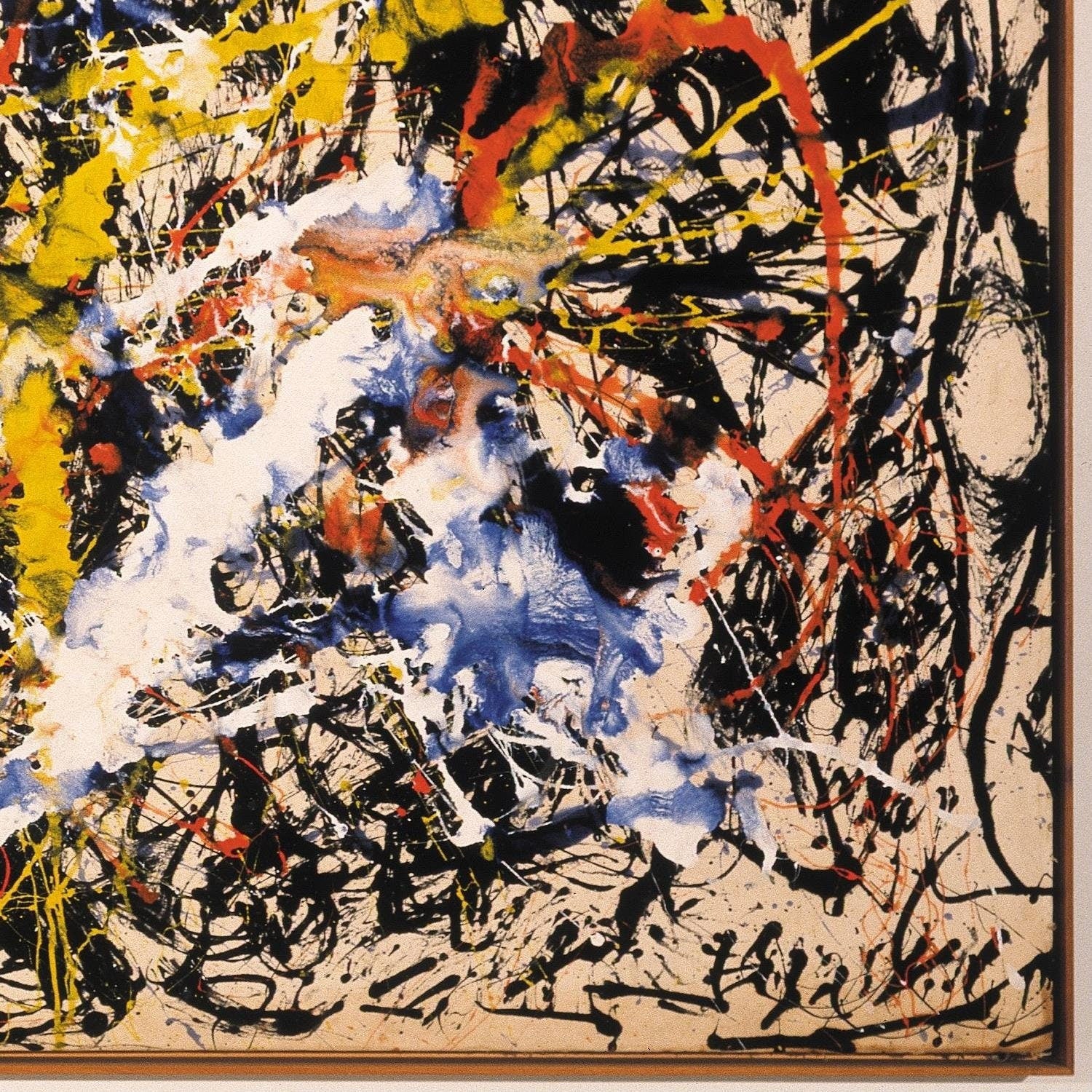 detail of the fine art reproduction from the bottom right corner