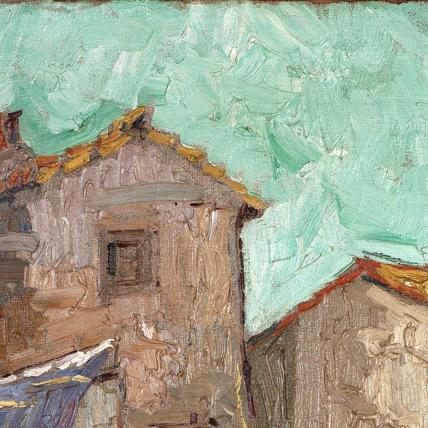 detail of the fine art reproduction from the top right corner